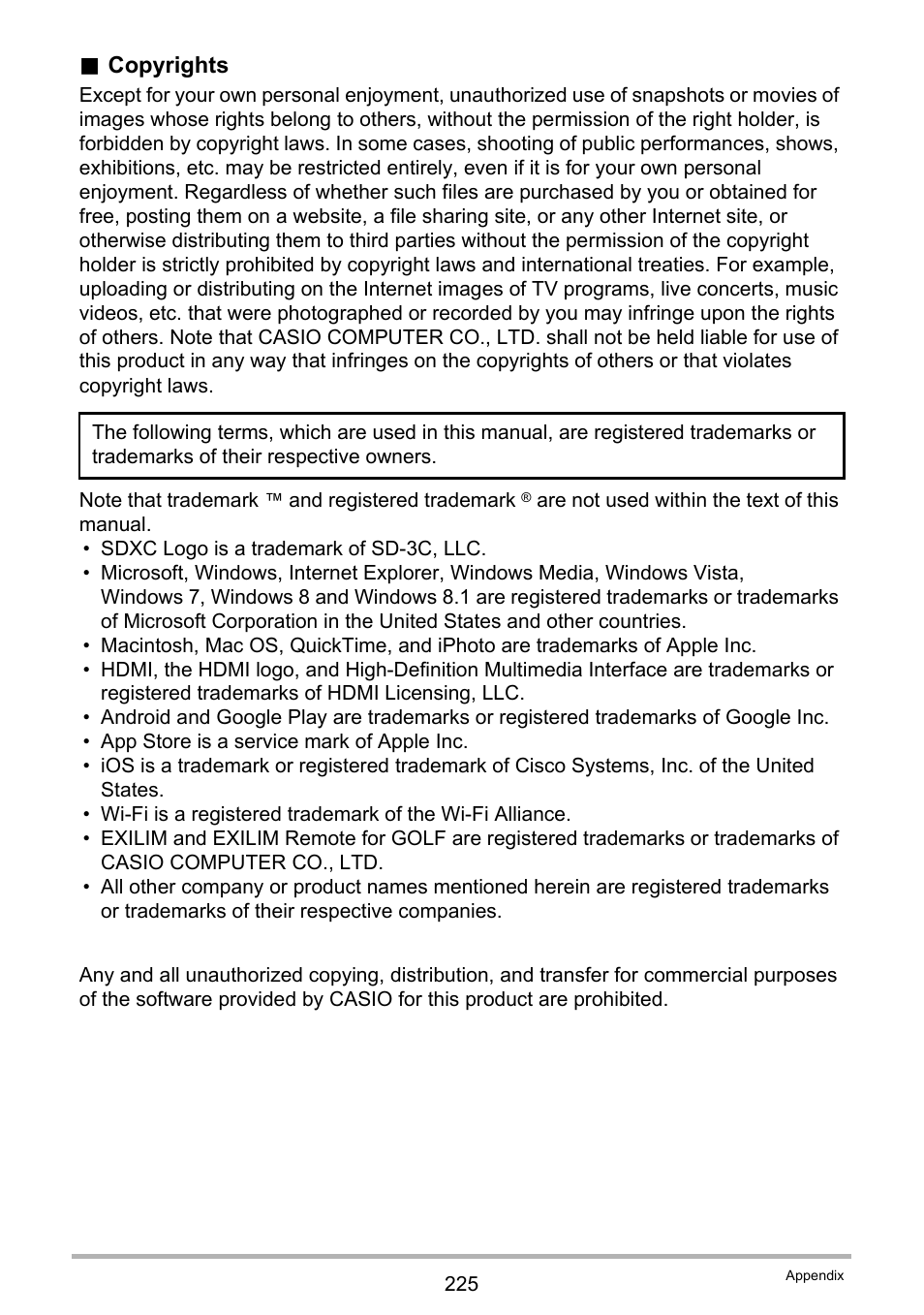 Casio EX-FC500S User Manual | Page 225 / 248