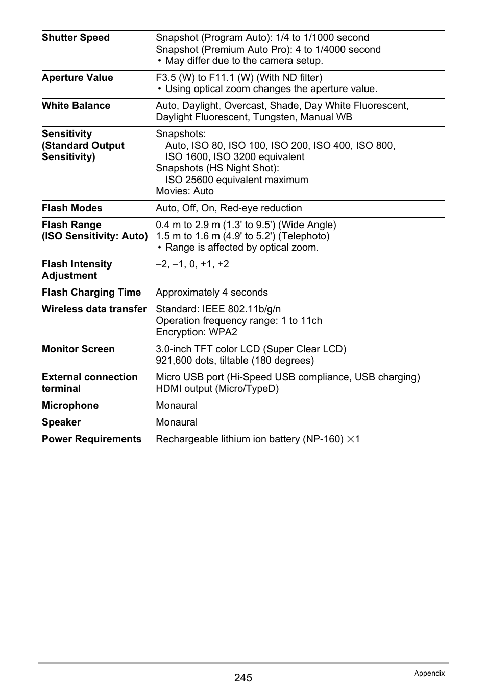 Casio EX-FC500S User Manual | Page 245 / 248