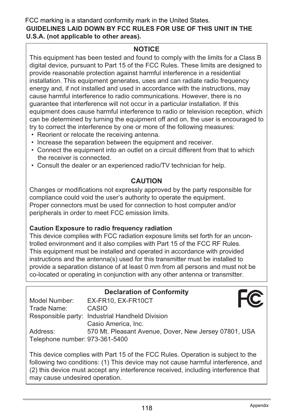 Casio EX-FR10 (Camera: Ver. 1.00 and 1.01, Controller: Ver. 1.00) User Manual | Page 118 / 119