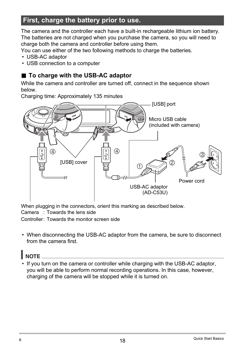 First, charge the battery prior to use | Casio EX-FR10 (Camera: Ver. 1.00 and 1.01, Controller: Ver. 1.00) User Manual | Page 18 / 119
