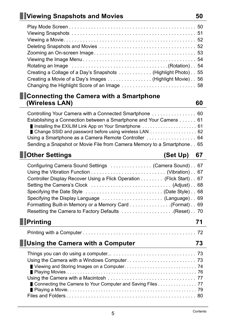 Casio EX-FR10 (Camera: Ver. 1.00 and 1.01, Controller: Ver. 1.00) User Manual | Page 5 / 119