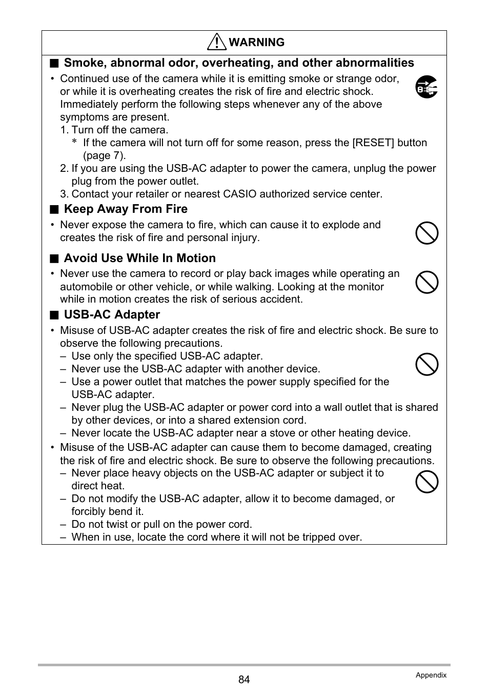Casio EX-FR10 (Camera: Ver. 1.00 and 1.01, Controller: Ver. 1.00) User Manual | Page 84 / 119