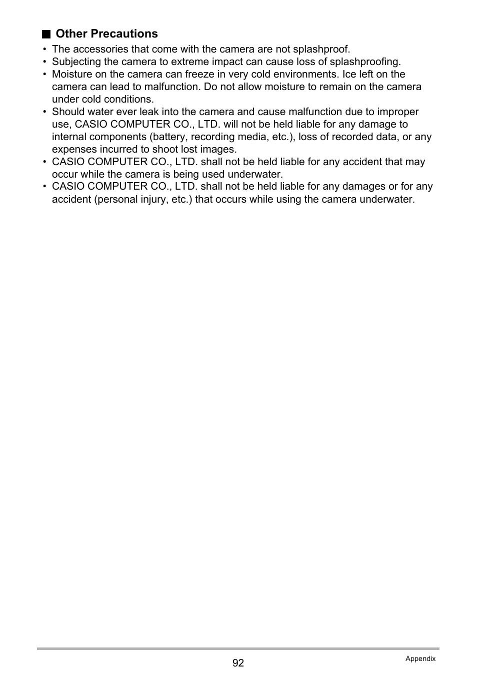 Casio EX-FR10 (Camera: Ver. 1.00 and 1.01, Controller: Ver. 1.00) User Manual | Page 92 / 119