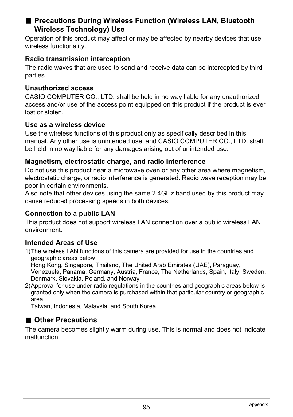 Casio EX-FR10 (Camera: Ver. 1.00 and 1.01, Controller: Ver. 1.00) User Manual | Page 95 / 119