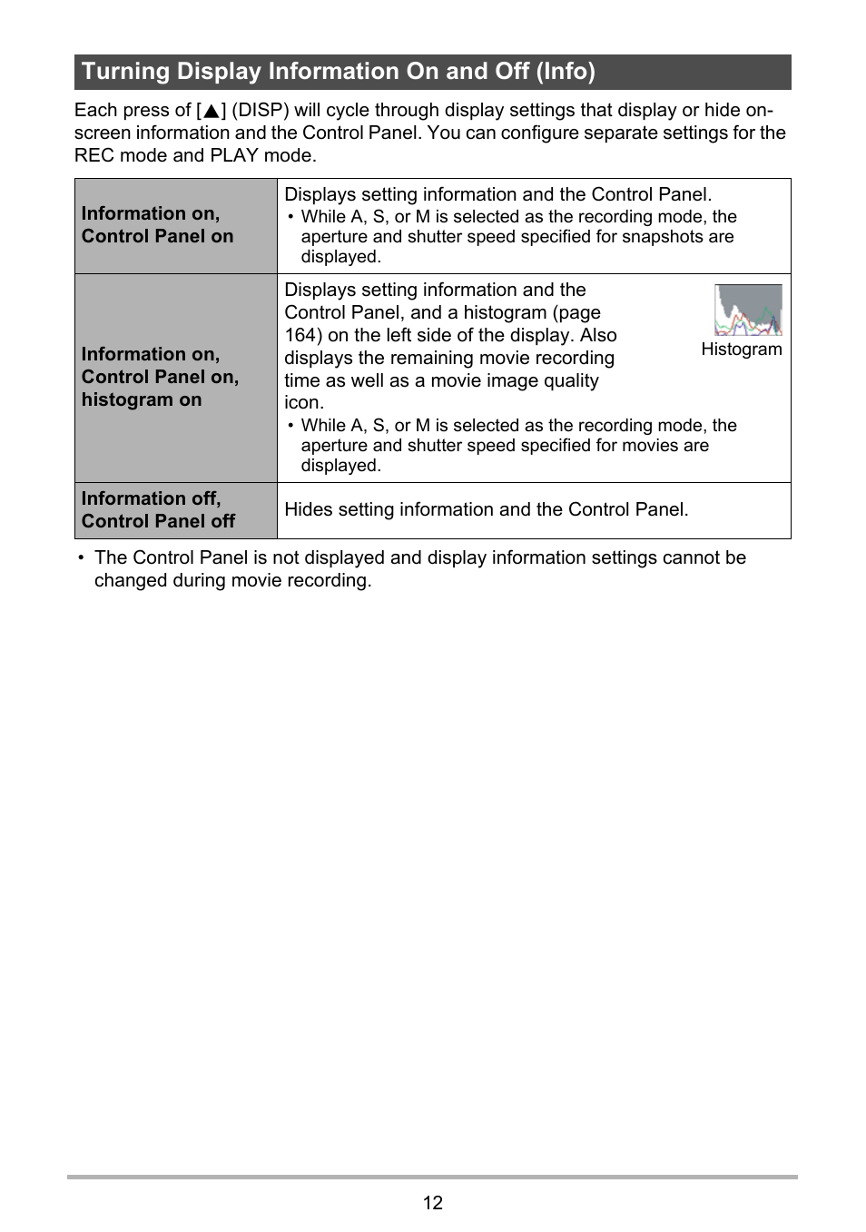 Turning display information on and off (info) | Casio EX-H35 User Manual | Page 12 / 180