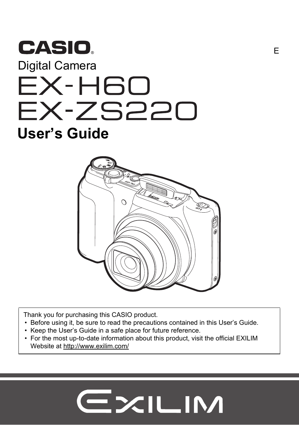 Casio EX-H60 User Manual | 136 pages