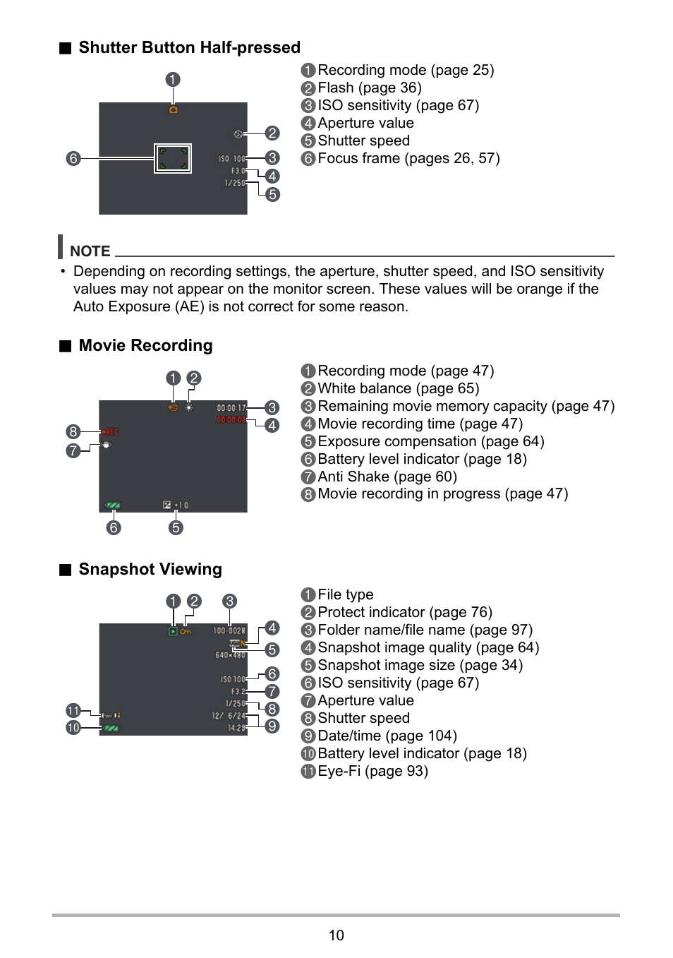 Casio EX-H60 User Manual | Page 10 / 136