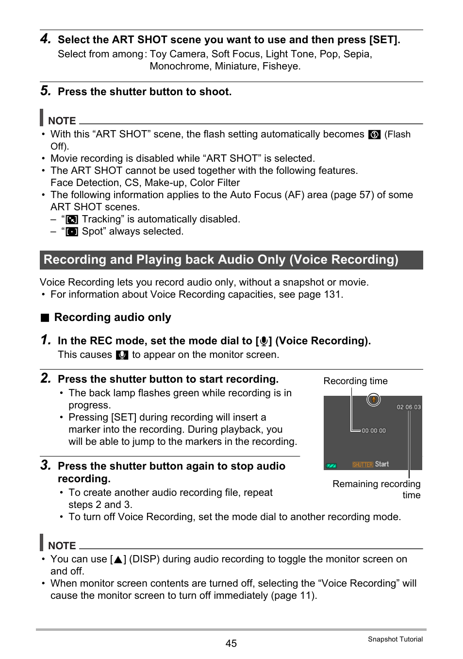 Casio EX-H60 User Manual | Page 45 / 136