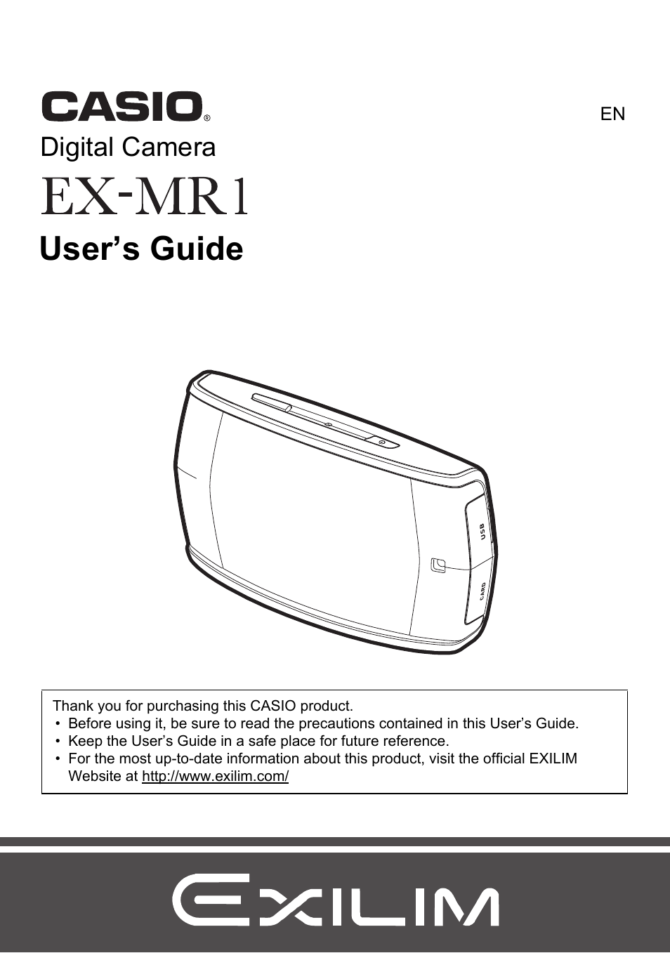 Casio EX-MR1 User Manual | 126 pages