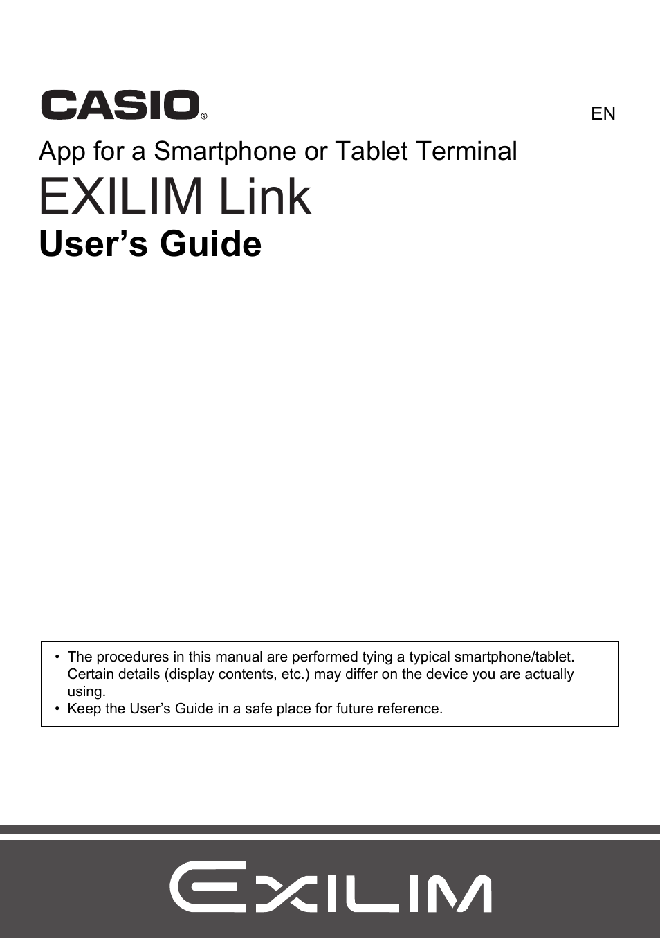 Casio EXILIM Link User Manual | 13 pages