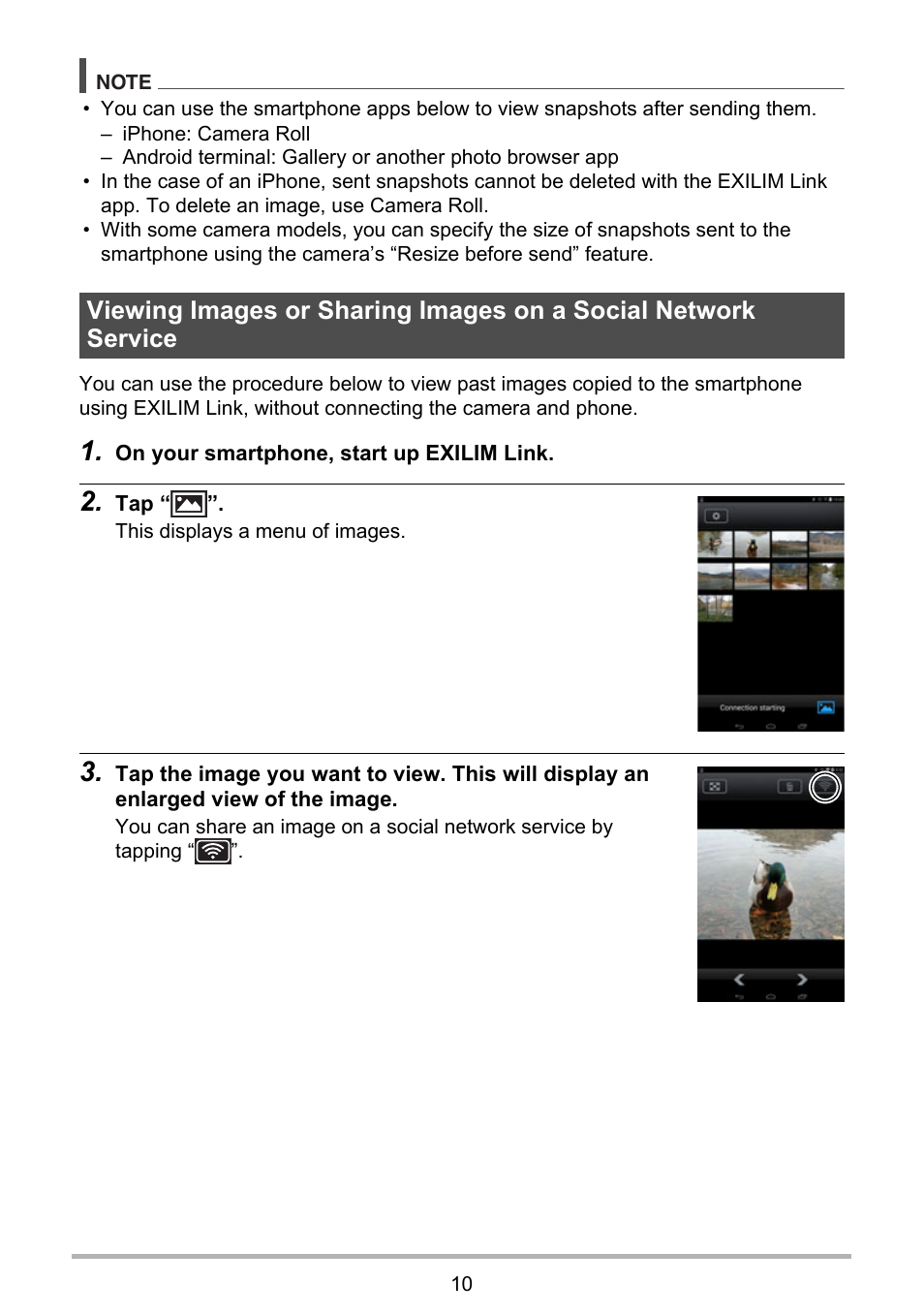 Casio EXILIM Link User Manual | Page 10 / 13