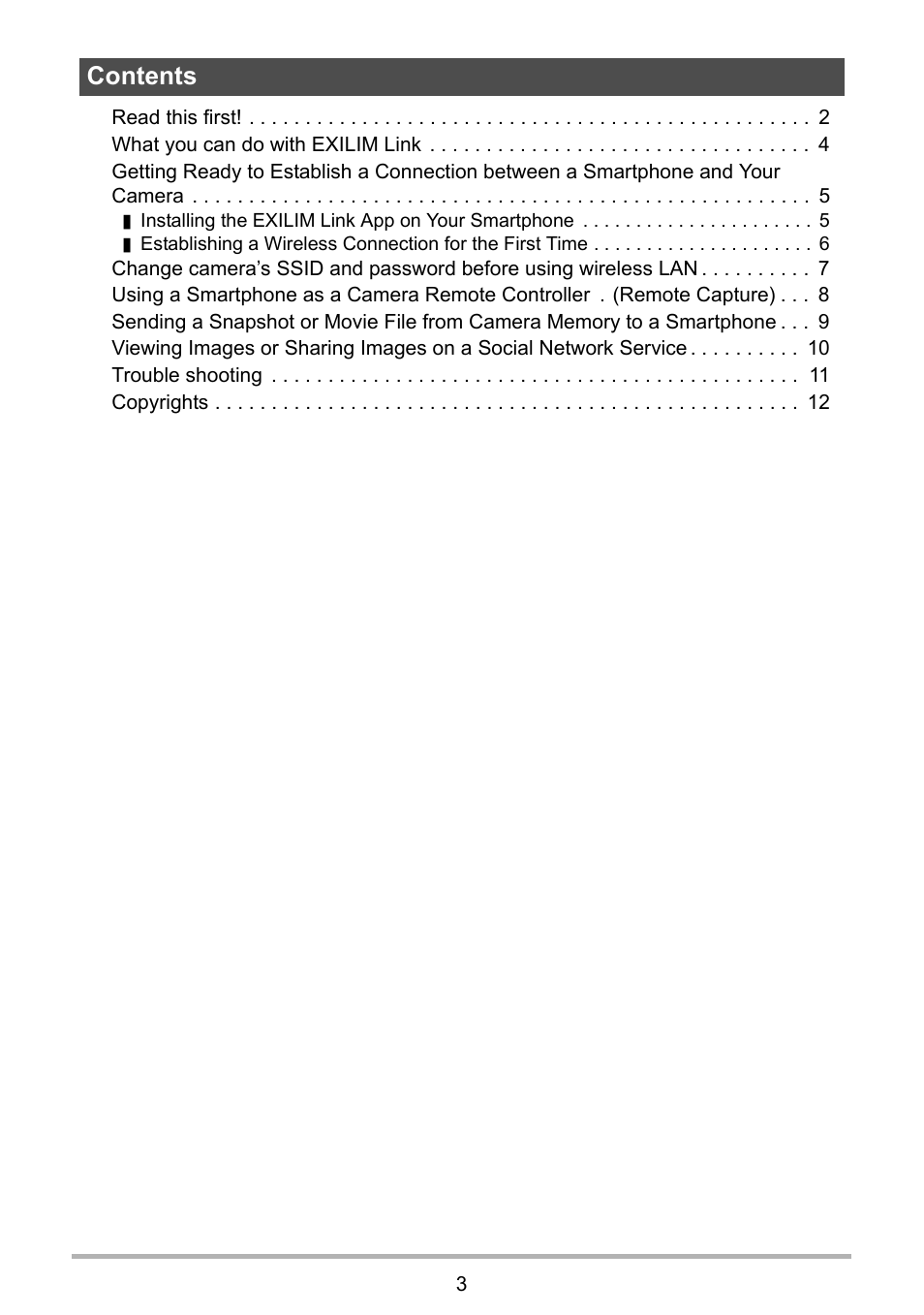 Casio EXILIM Link User Manual | Page 3 / 13