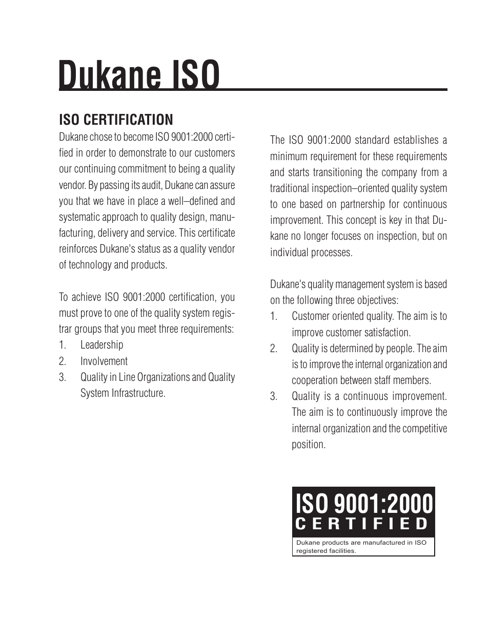 Dukane iso | Dukane Dual Servo Spin Welder 403570-01 User Manual | Page 117 / 118