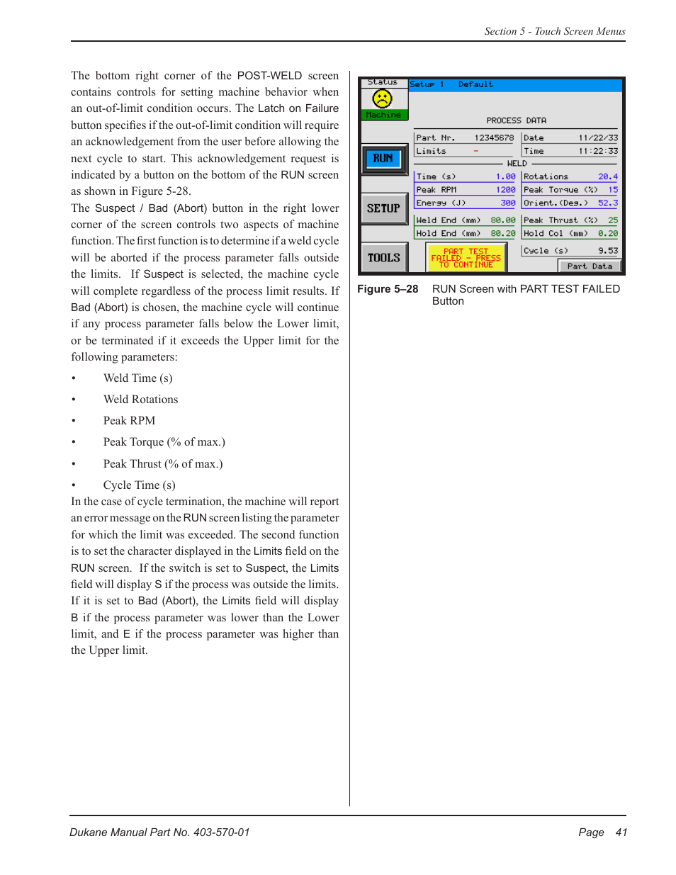 Dukane Dual Servo Spin Welder 403570-01 User Manual | Page 47 / 118