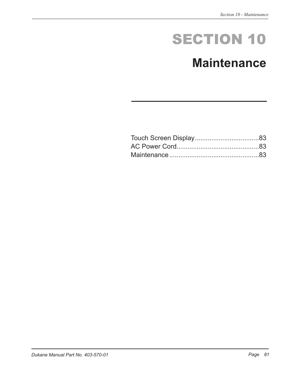 Maintenance | Dukane Dual Servo Spin Welder 403570-01 User Manual | Page 87 / 118