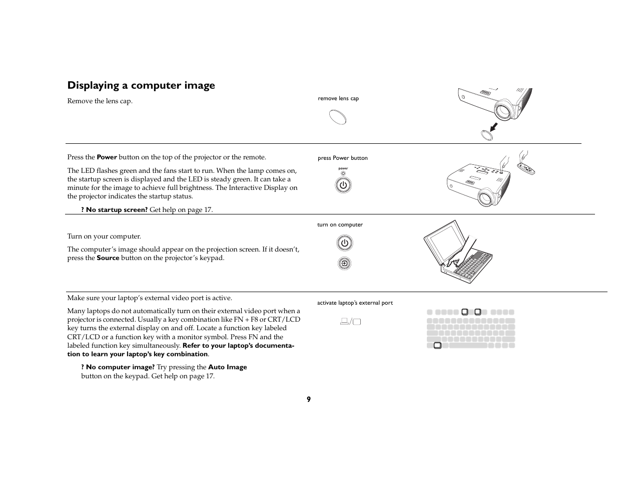 Displaying a computer image | Dukane 8759 User Manual | Page 9 / 50