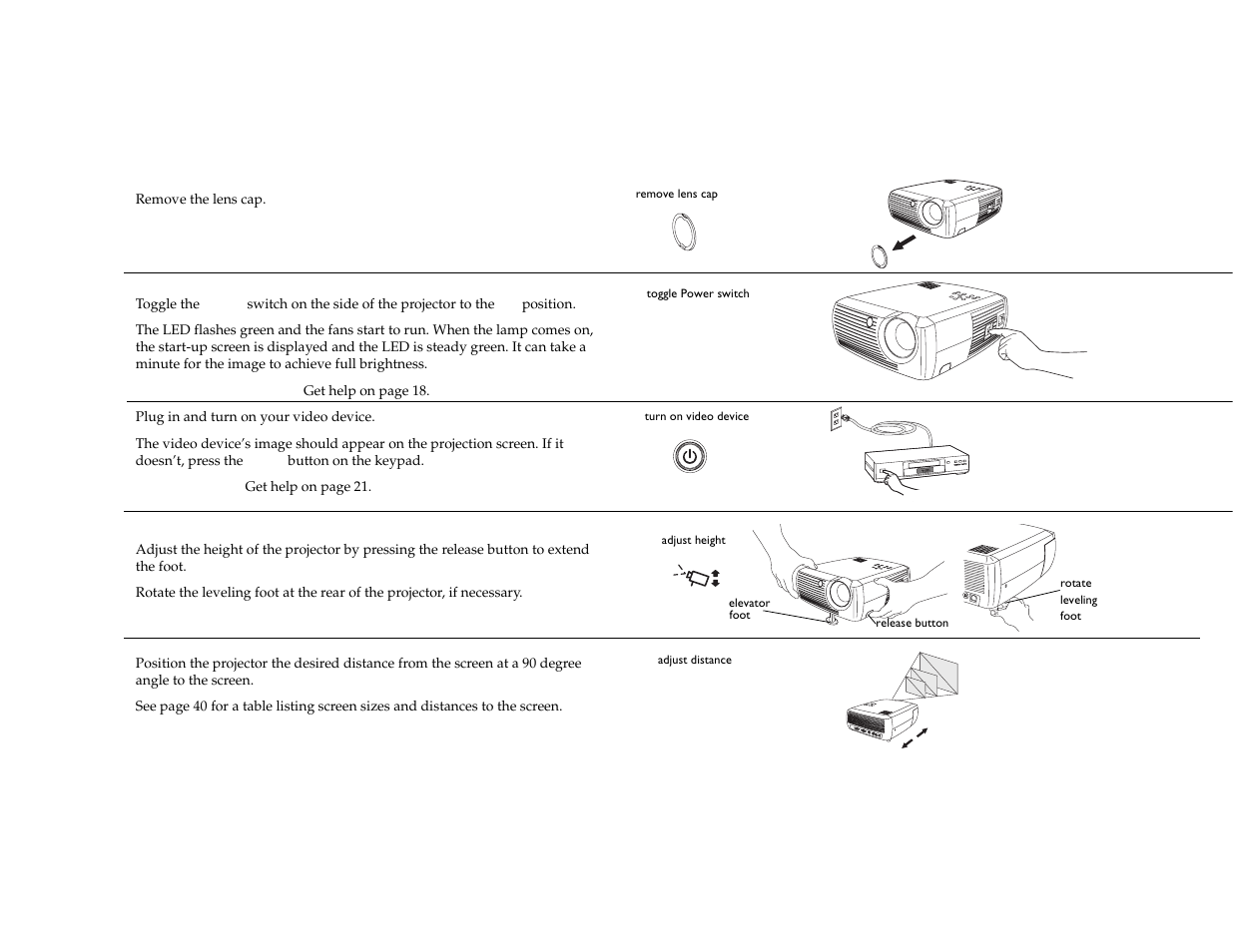 Displaying video, Adjusting the image | Dukane 28A7100HC User Manual | Page 16 / 47