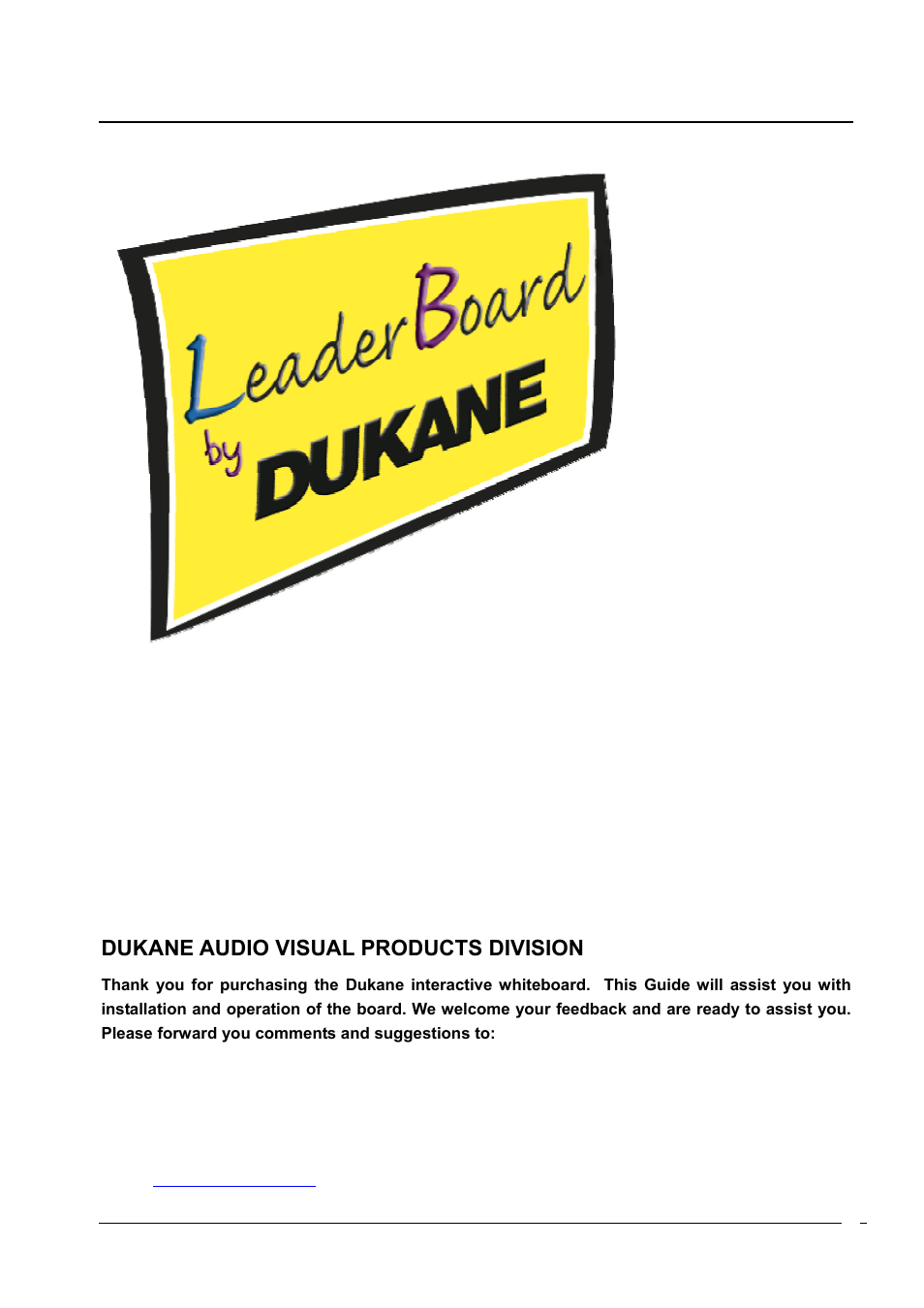 Dukane LEADERBOARD LB77H User Manual | 20 pages