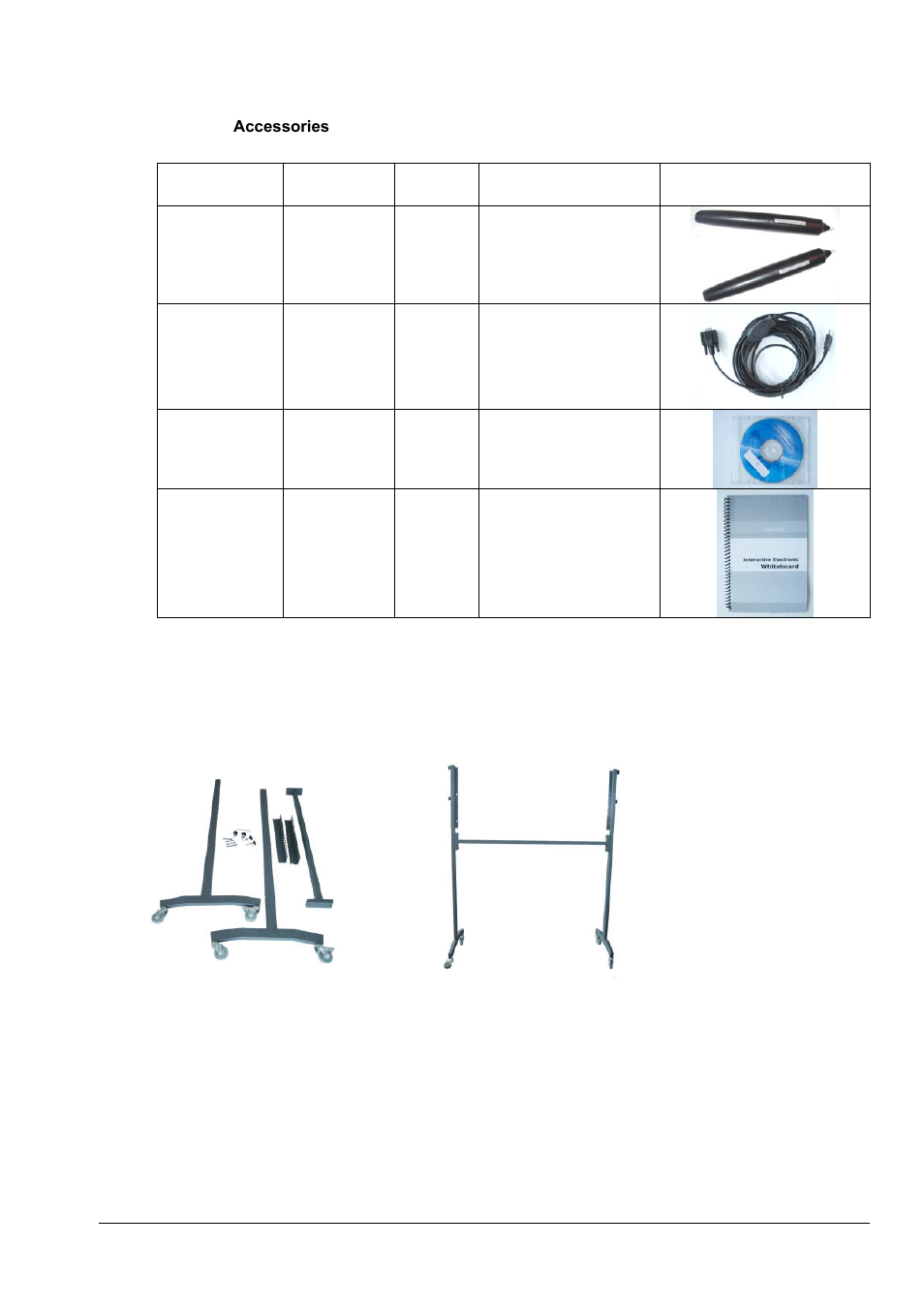 Standard accessories, Optional accessories, Tandard | Ccessories, Ptional | Dukane LEADERBOARD LB77H User Manual | Page 7 / 20