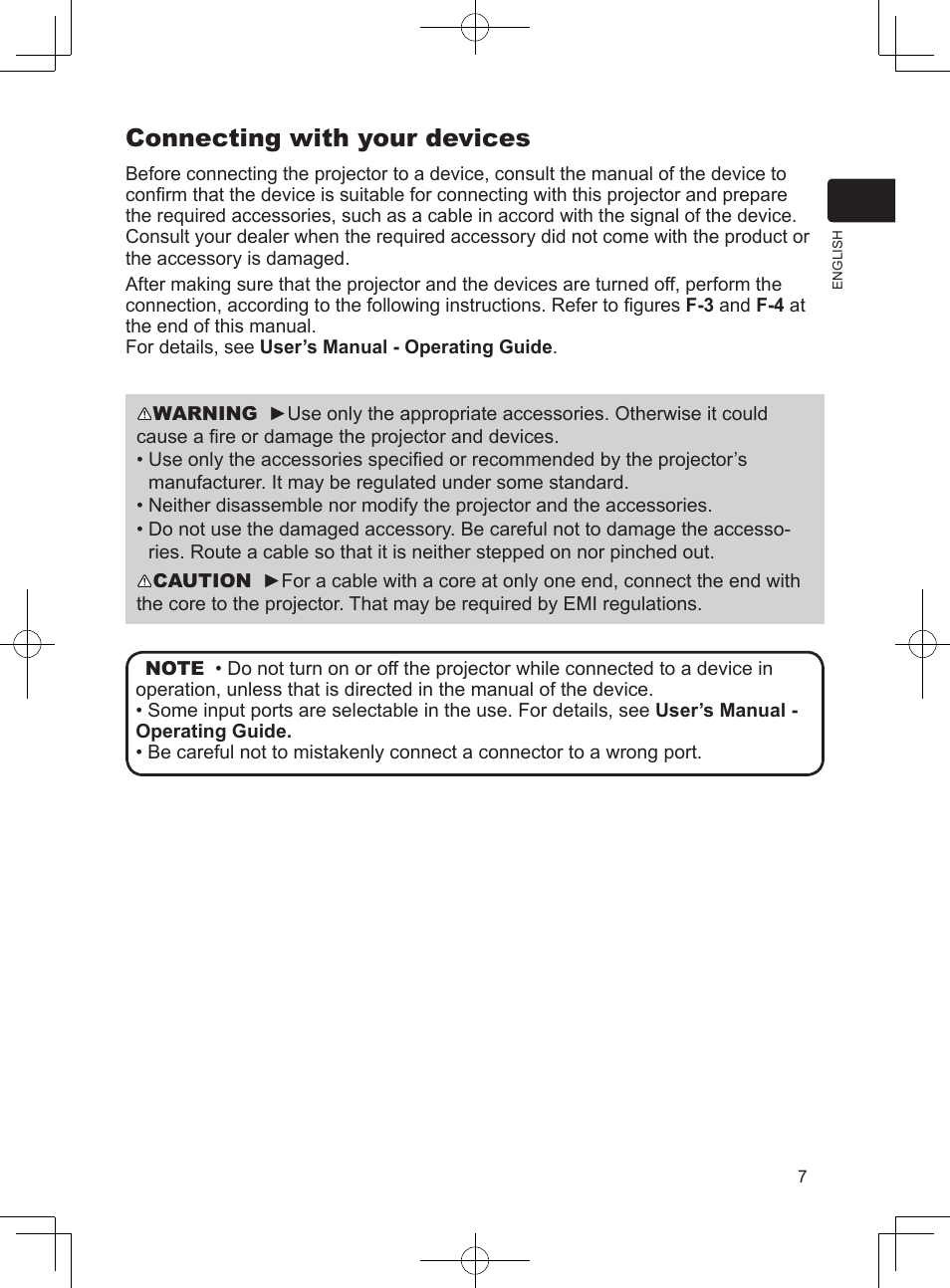 Connecting with your devices | Dukane Projector 8793H User Manual | Page 7 / 22
