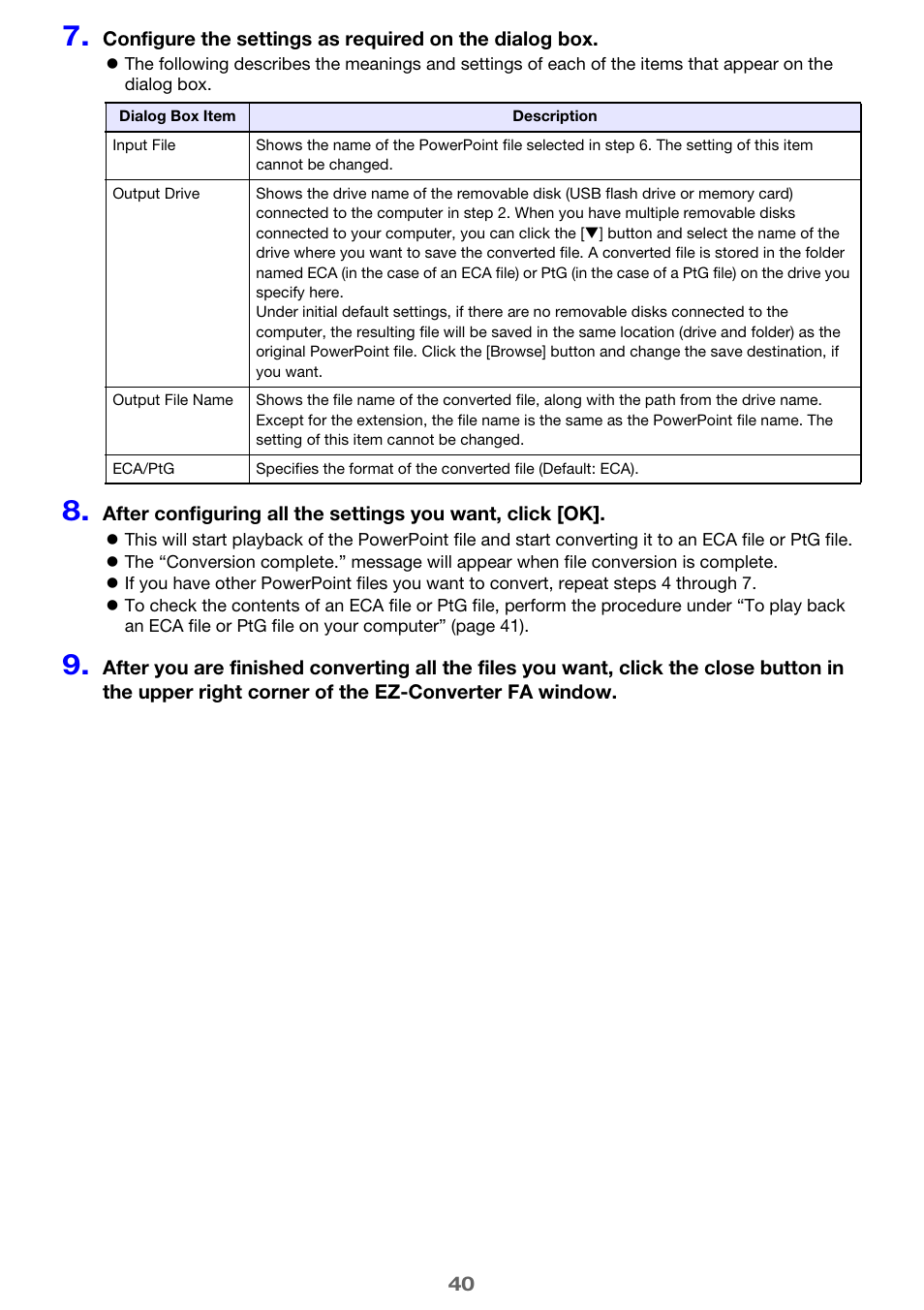 Casio XJ-A142 User Guide User Manual | Page 40 / 103