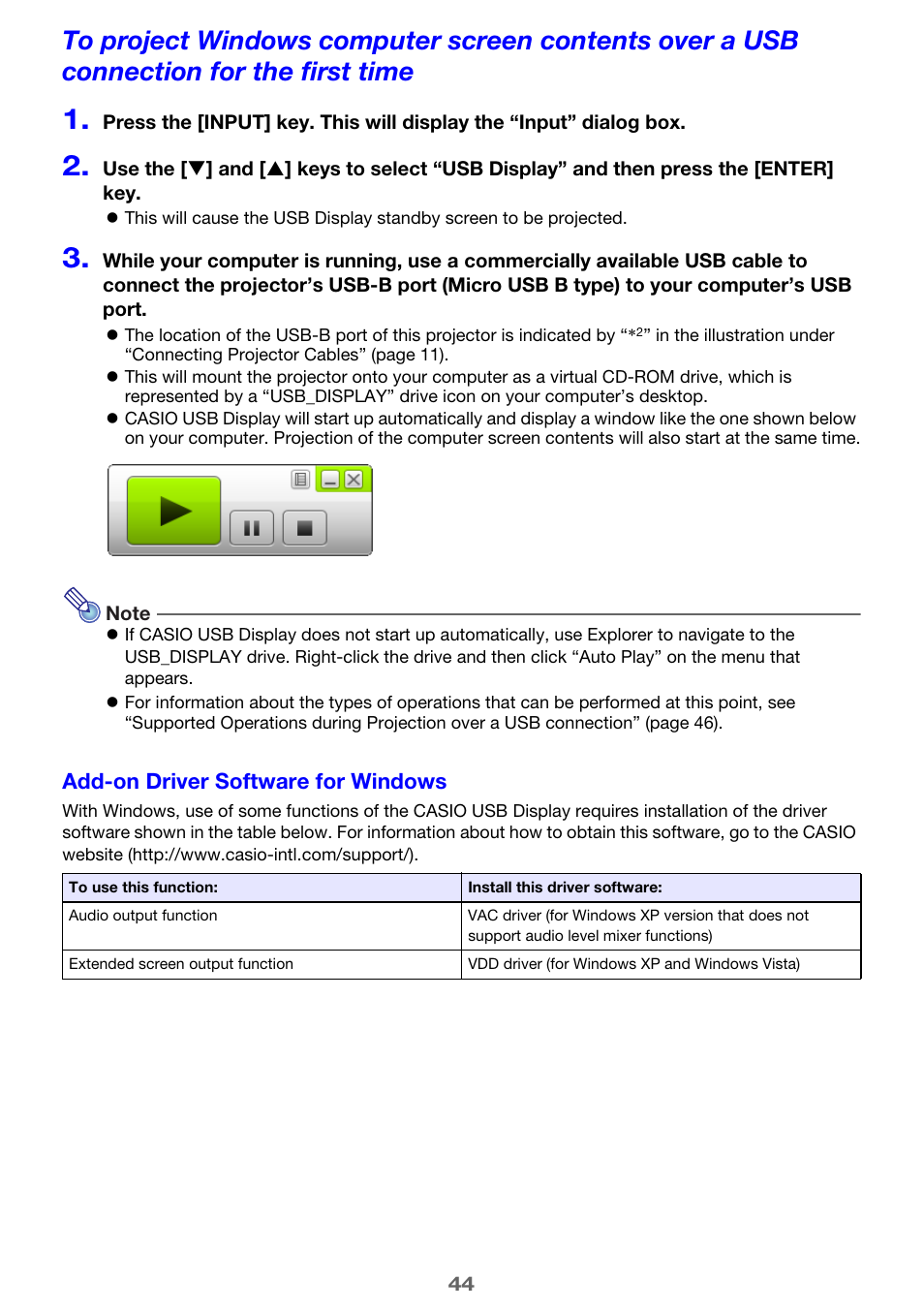 Casio XJ-A142 User Guide User Manual | Page 44 / 103