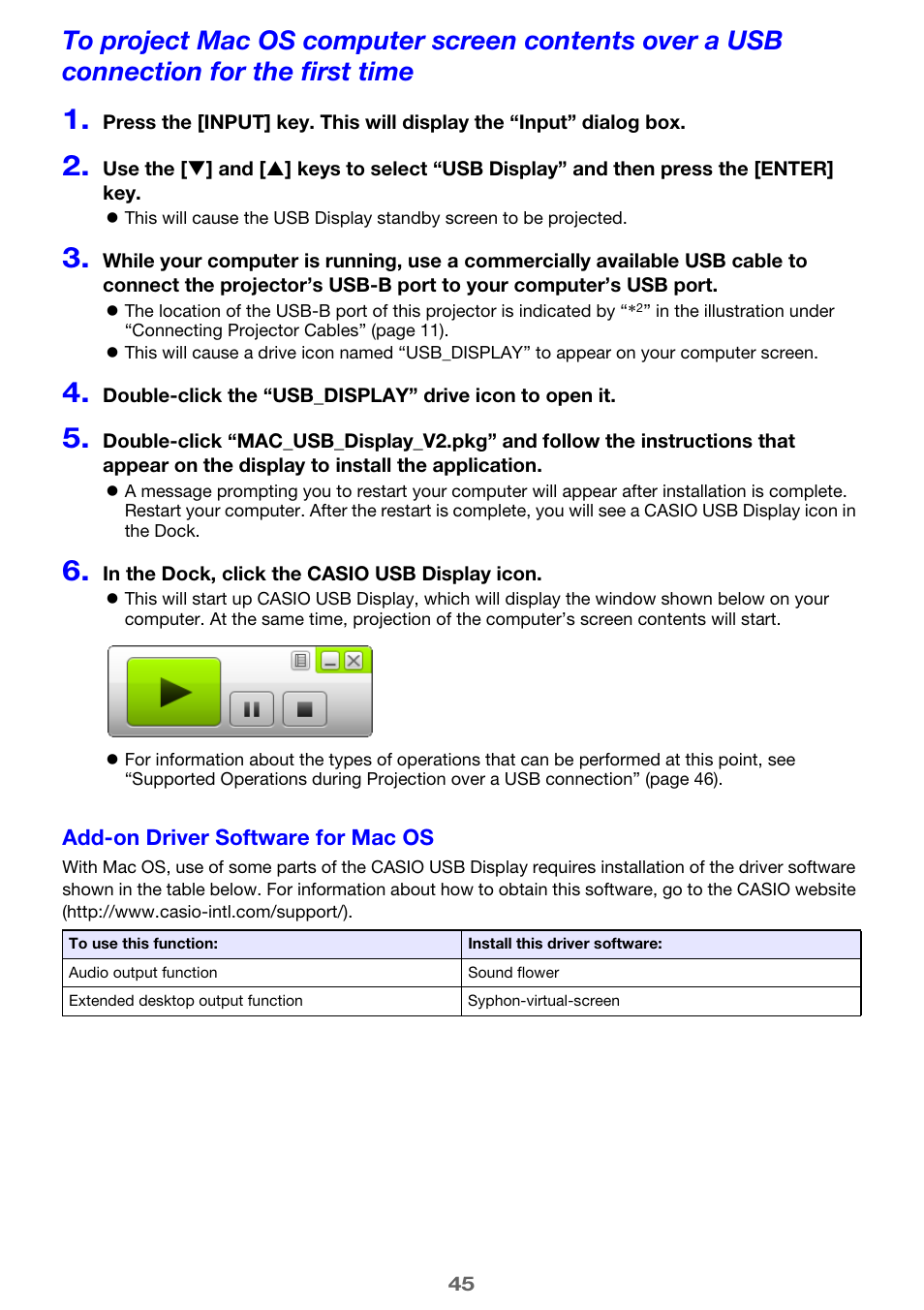 Casio XJ-A142 User Guide User Manual | Page 45 / 103