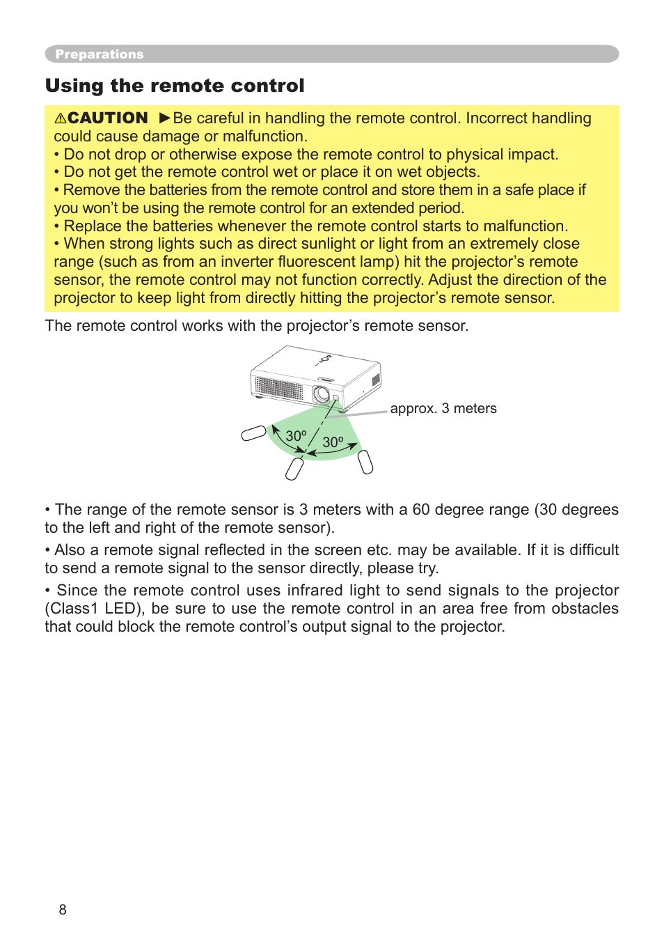 Using the remote control | Dukane 8064 User Manual | Page 10 / 70