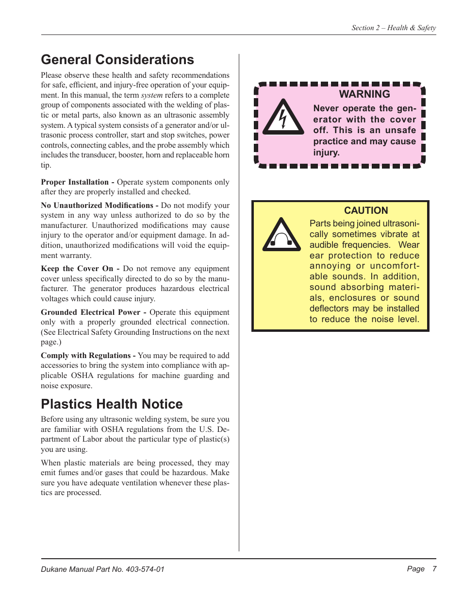 Dukane ULTRASONIC GENERATOR/POWER SUPPLY LS 403-574-01 User Manual | Page 13 / 136