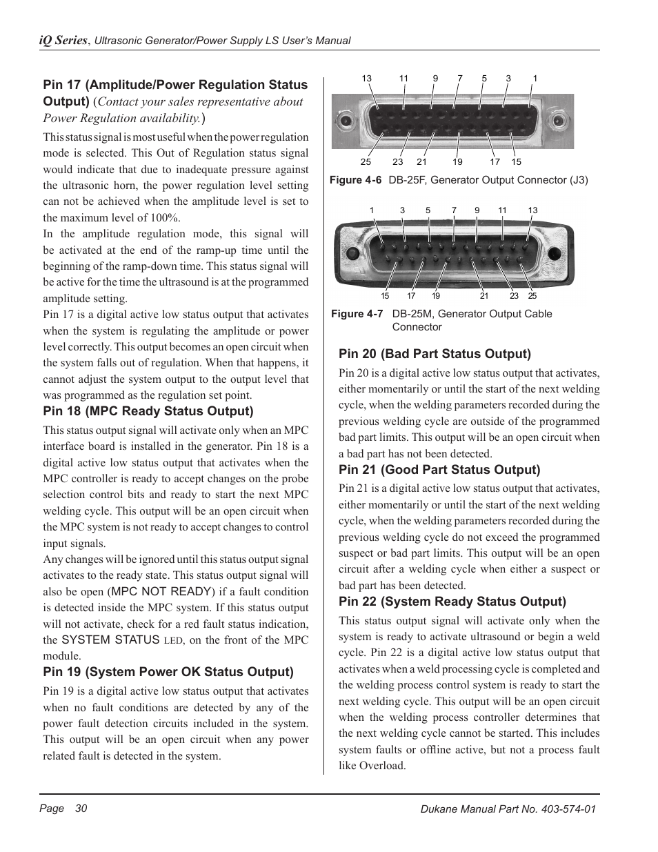 Dukane ULTRASONIC GENERATOR/POWER SUPPLY LS 403-574-01 User Manual | Page 36 / 136