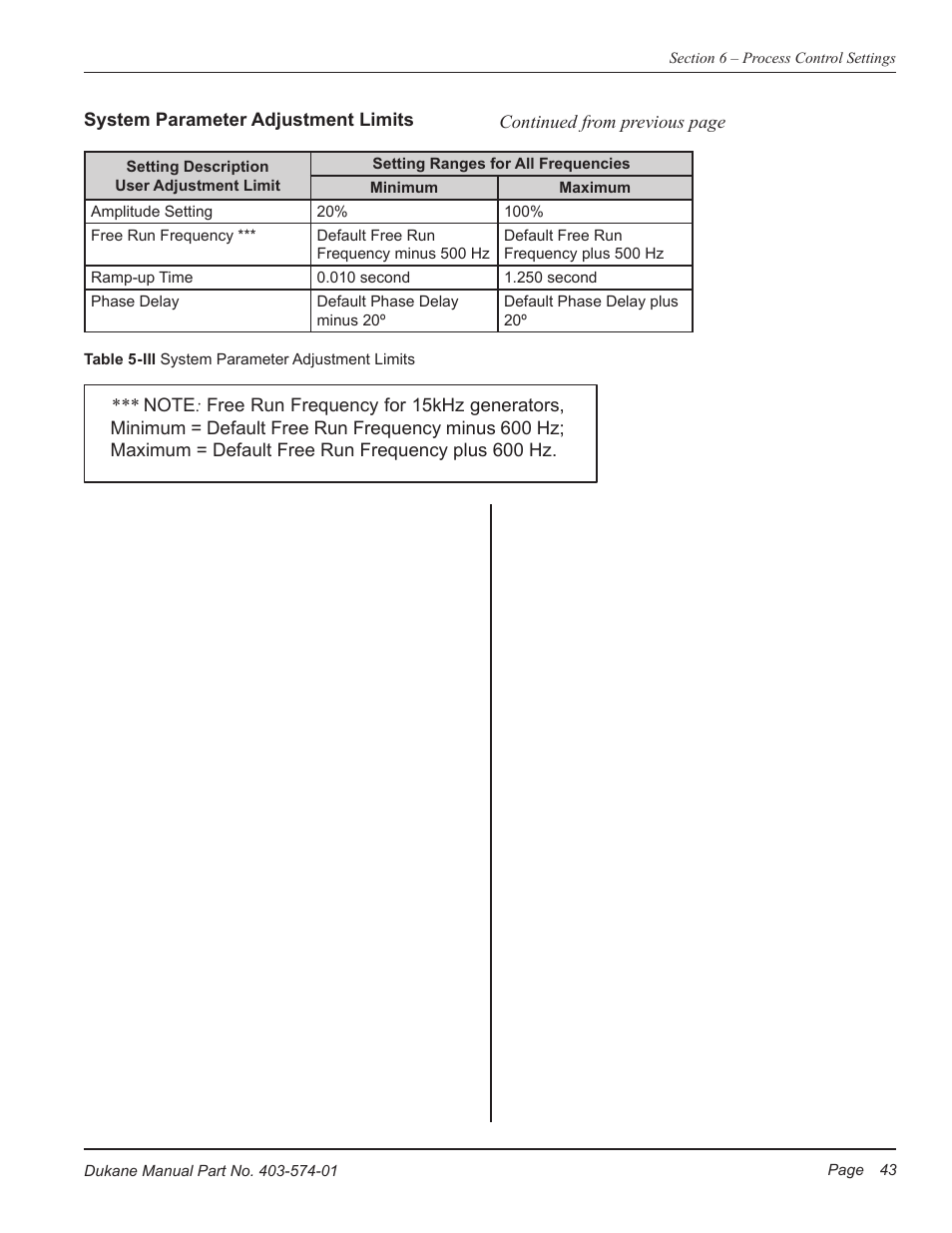 Dukane ULTRASONIC GENERATOR/POWER SUPPLY LS 403-574-01 User Manual | Page 49 / 136