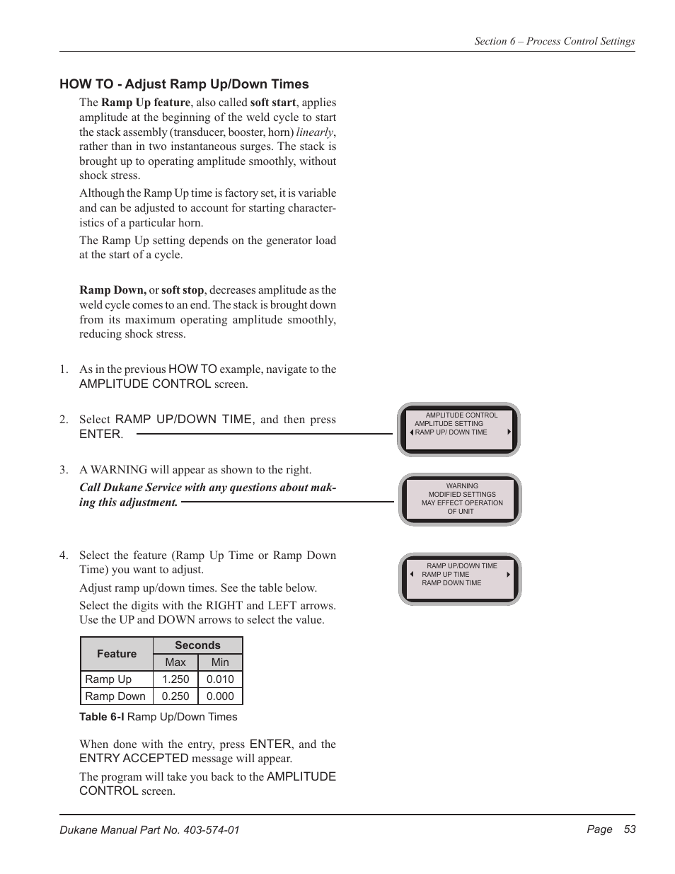 Dukane ULTRASONIC GENERATOR/POWER SUPPLY LS 403-574-01 User Manual | Page 59 / 136