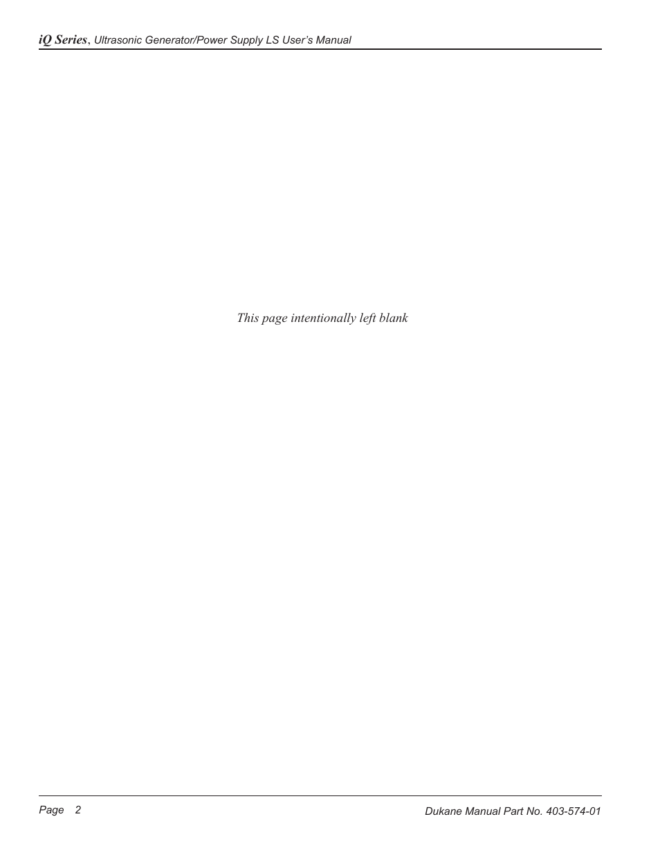 Dukane ULTRASONIC GENERATOR/POWER SUPPLY LS 403-574-01 User Manual | Page 8 / 136