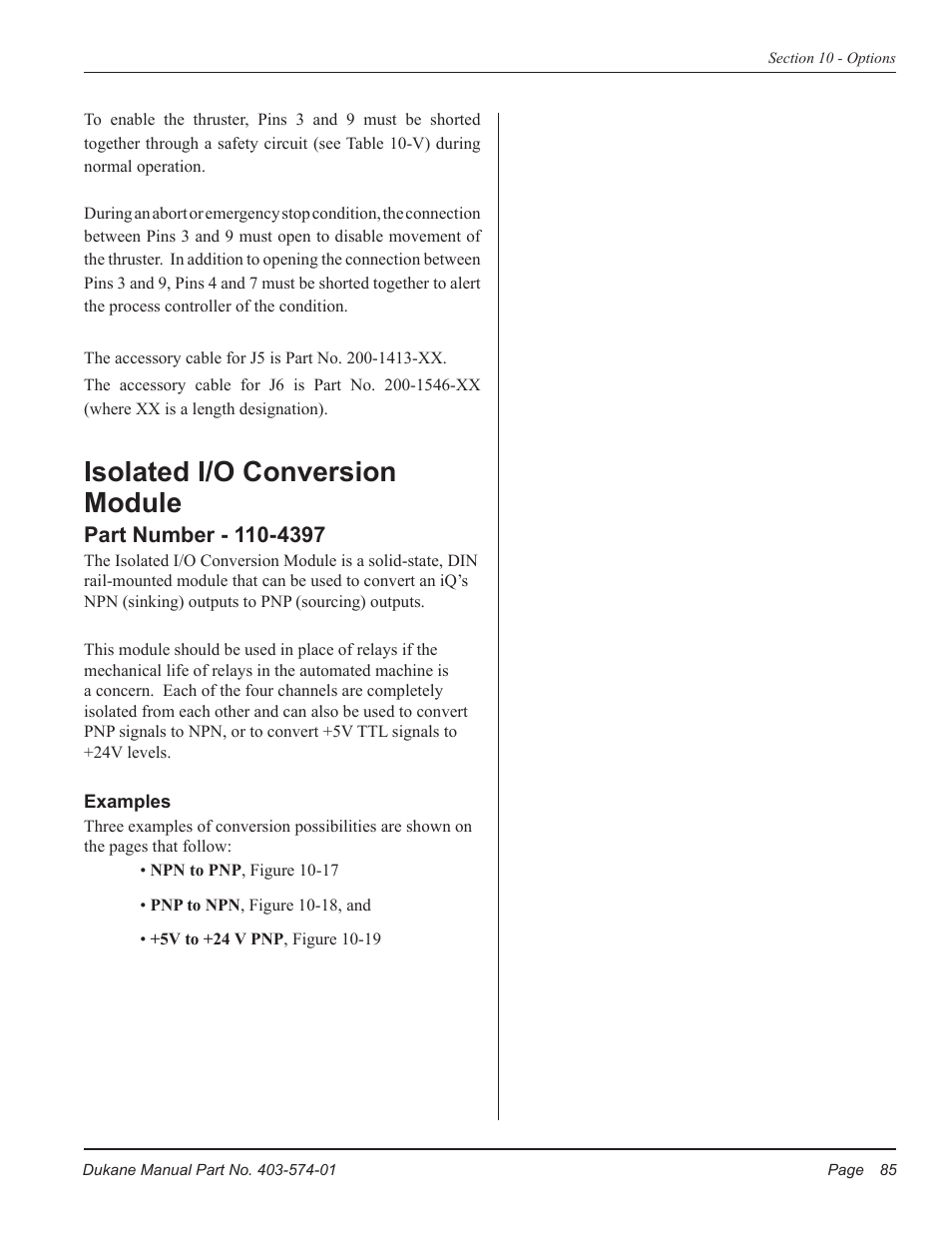 Isolated i/o conversion module | Dukane ULTRASONIC GENERATOR/POWER SUPPLY LS 403-574-01 User Manual | Page 91 / 136