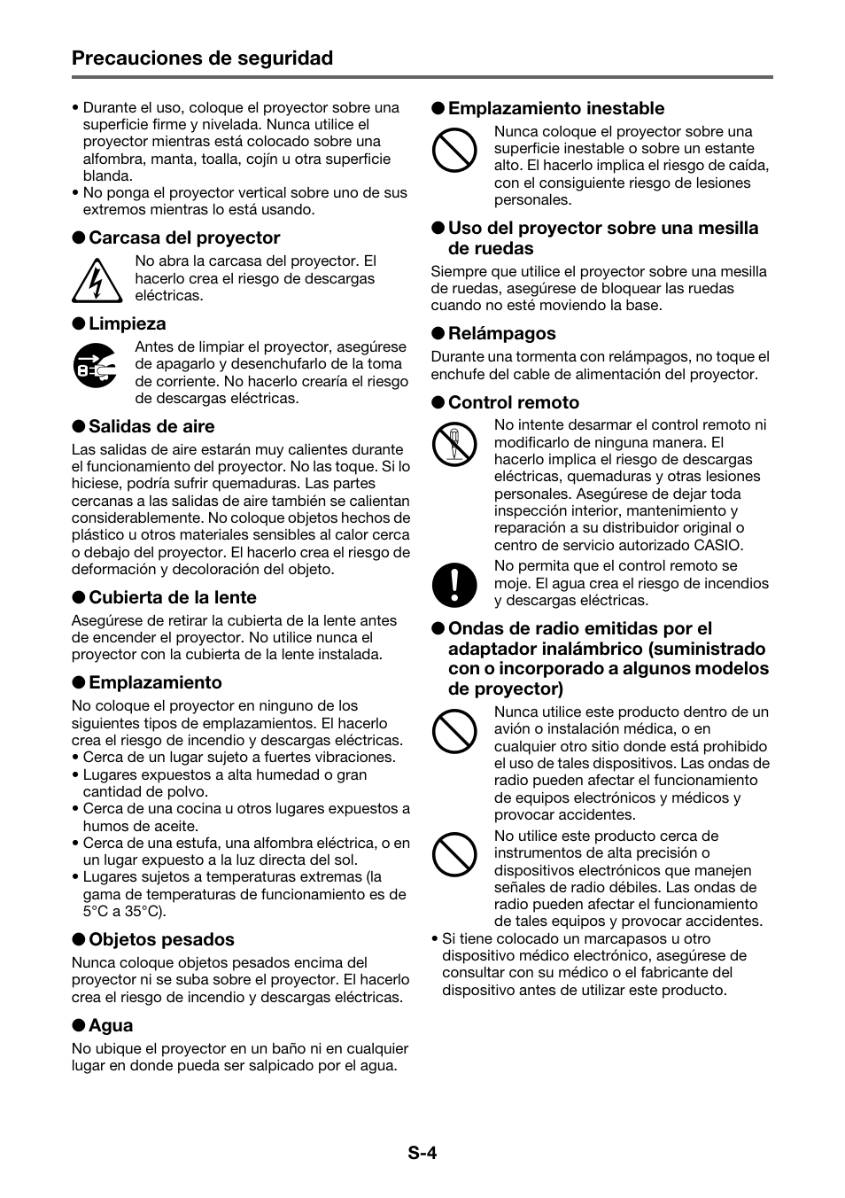 Casio XJ-A130V Operaciones básicas User Manual | Page 5 / 38