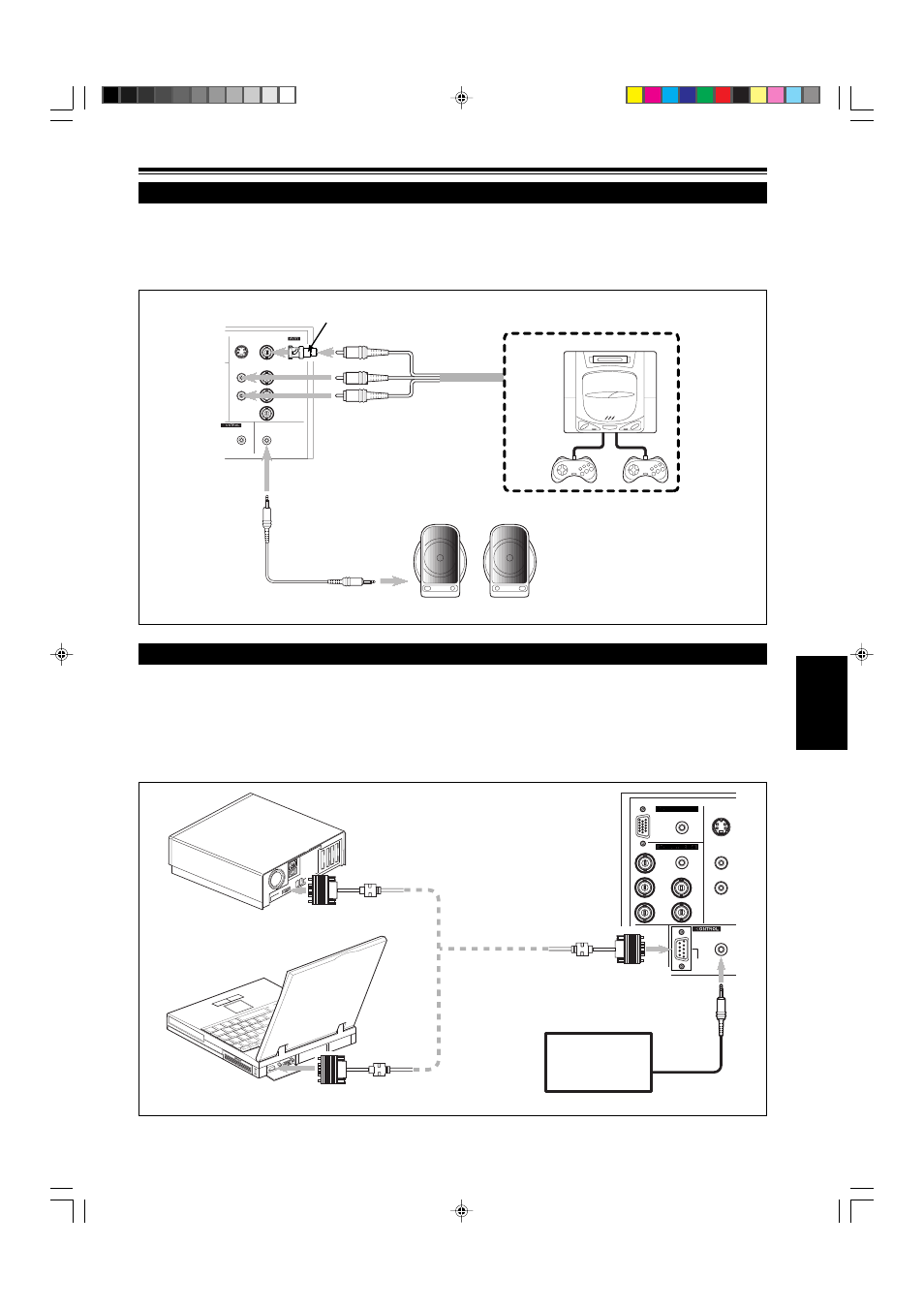 Connecting to devices which control the projector, Connecting to other devices, 21 english | Connecting to various devices (cont.) | Dukane 9015 User Manual | Page 21 / 57