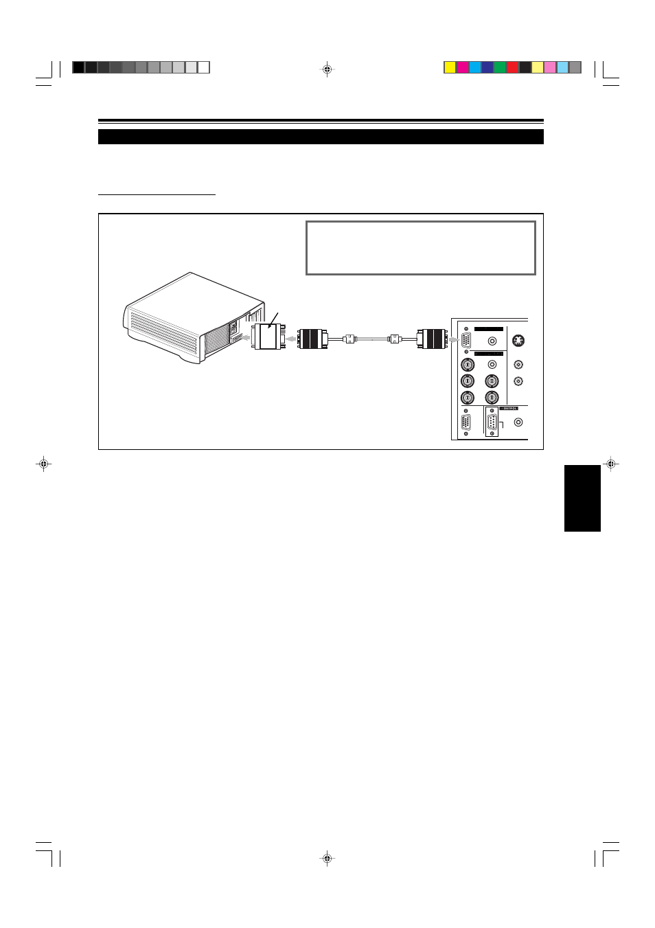 Connecting to computer devices (cont.), 23 english, Connecting to various devices (cont.) | Connection to macintosh | Dukane 9015 User Manual | Page 23 / 57