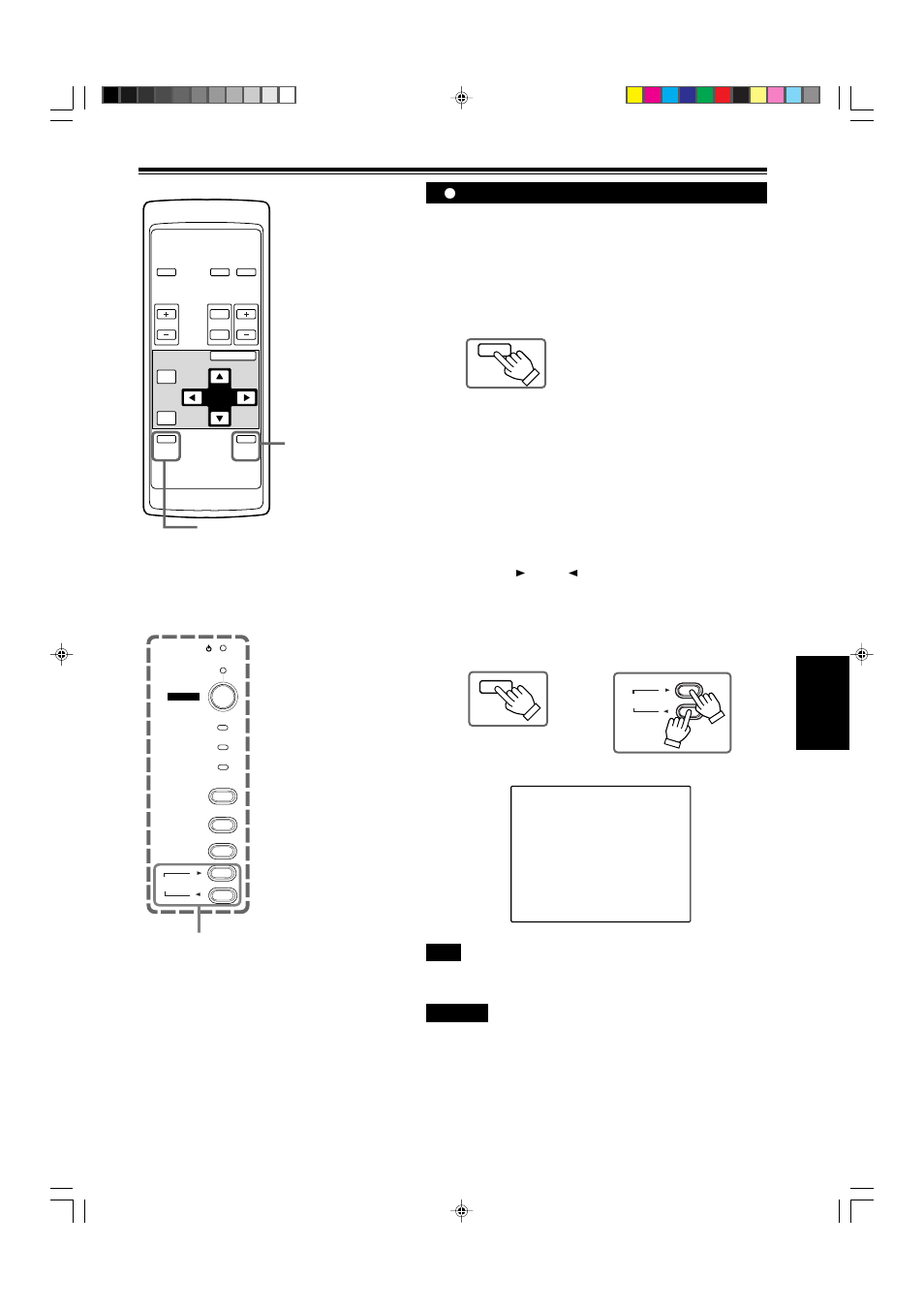 For operating other functions, 29 english basic operations (cont.), Remote control unit ■ projector’s button | Dukane 9015 User Manual | Page 29 / 57