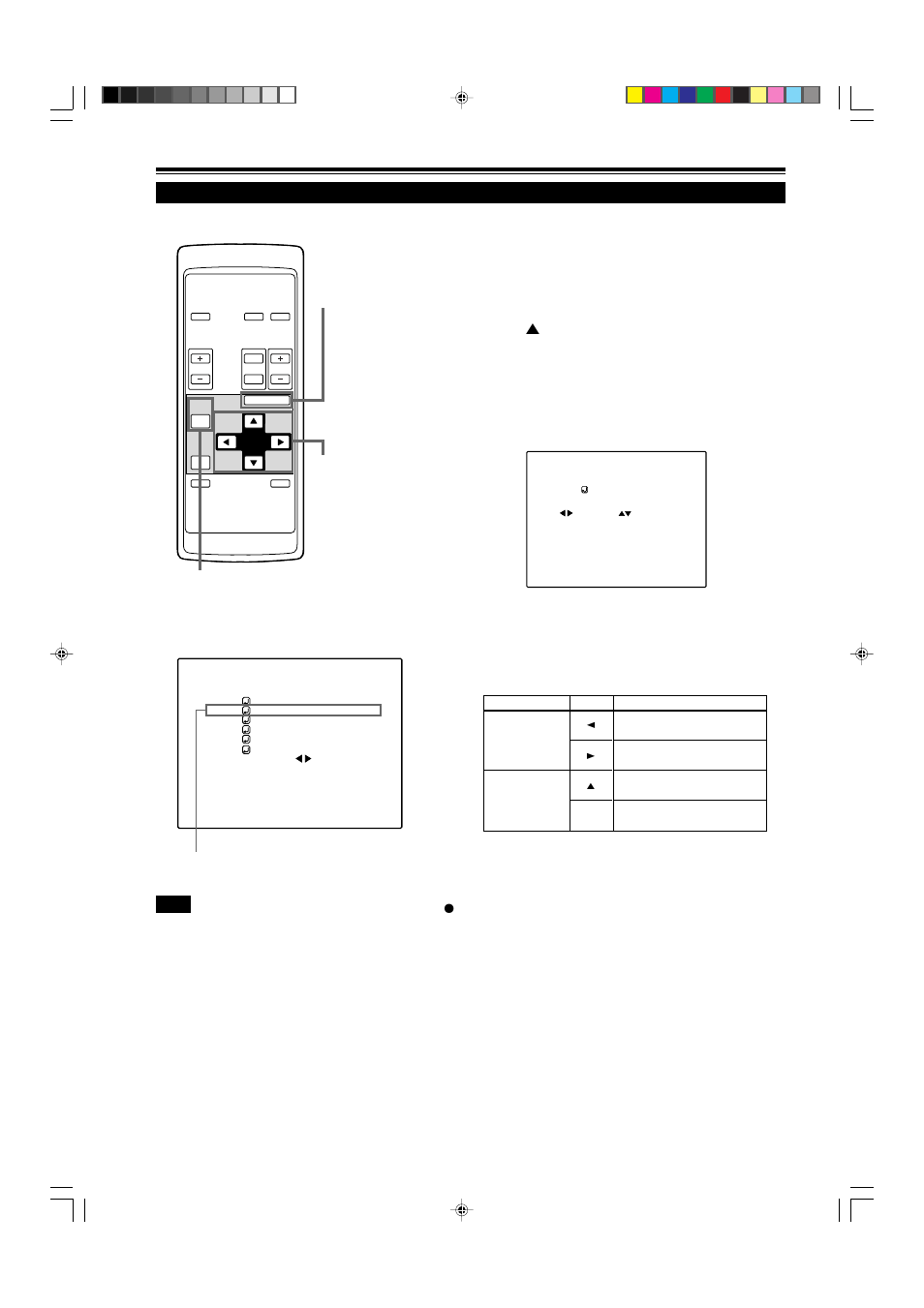 Adjusting the screen position, Press the menu/enter button, Select “position” with the cursor button 5 or | Remote control unit ■ main menu | Dukane 9015 User Manual | Page 38 / 57