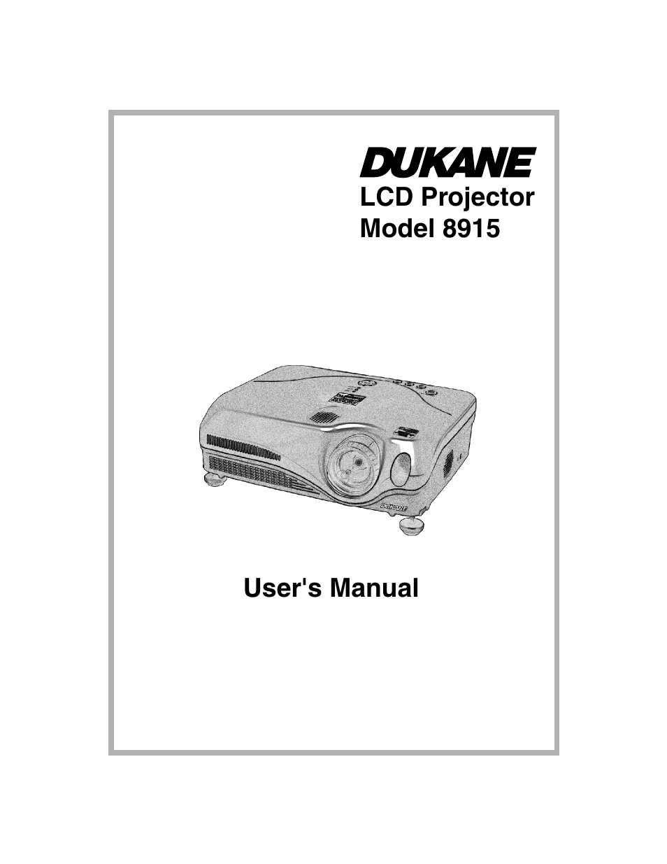 Dukane ImagePro 8915 User Manual | 84 pages