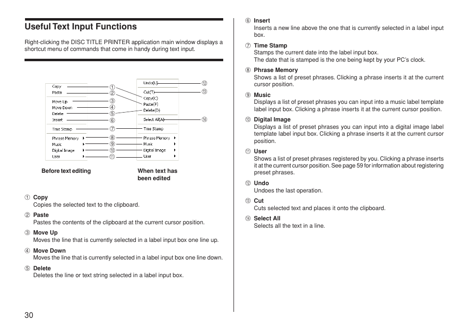 Useful text input functions | Casio CW-L300 User Manual | Page 31 / 66