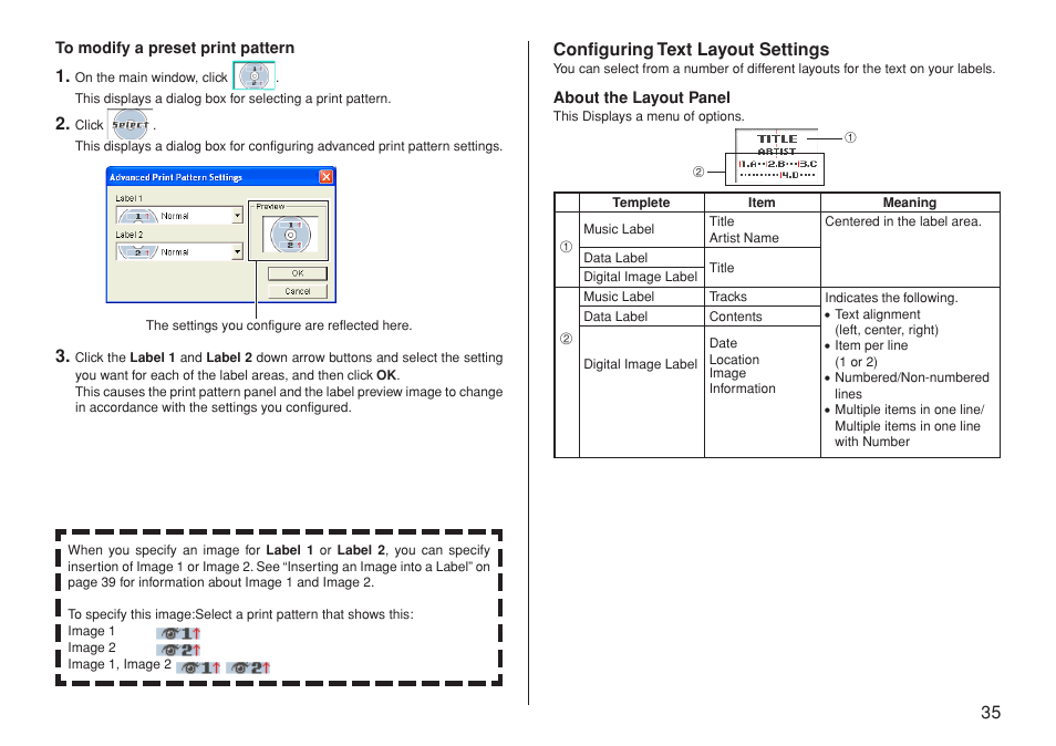 Configuring text layout settings | Casio CW-L300 User Manual | Page 36 / 66