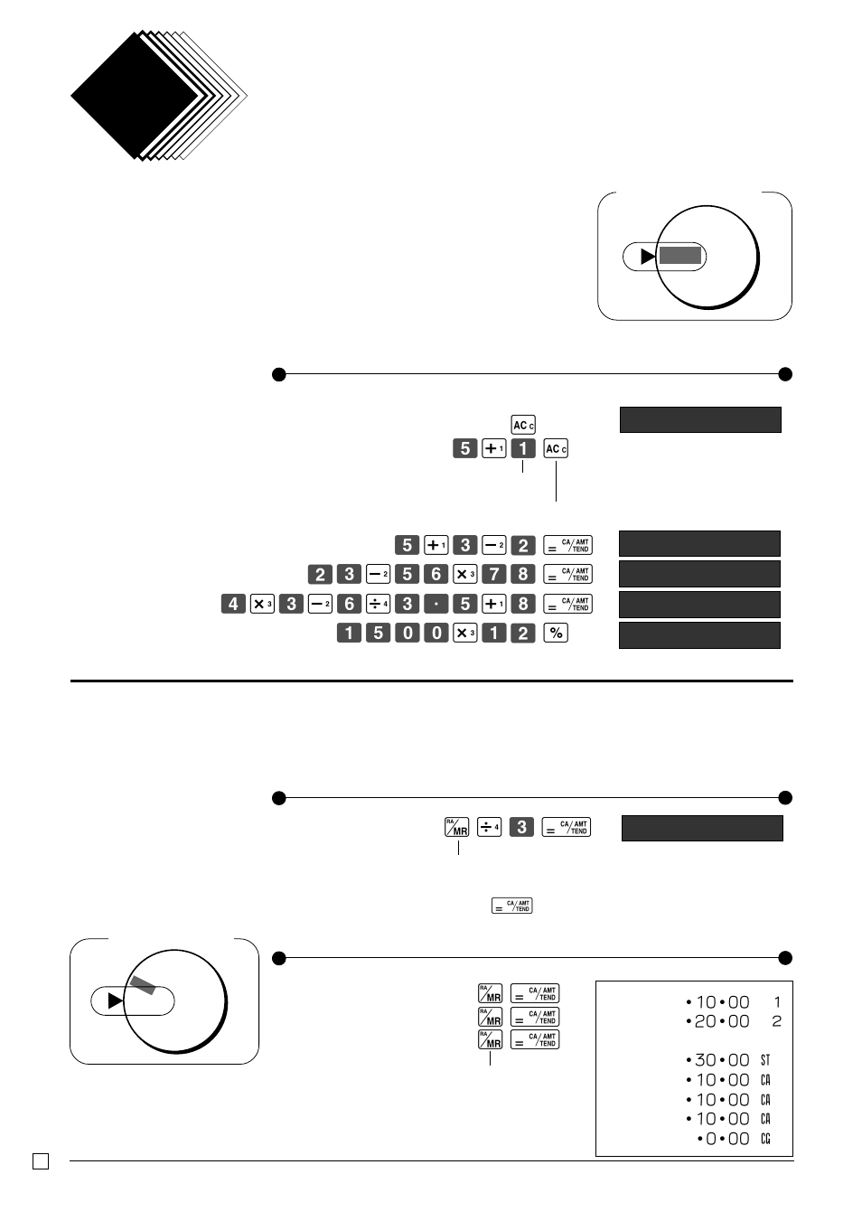 Calculator function part 3, Calculator mode, 1 calculation examples | Casio 130CR User Manual | Page 36 / 40