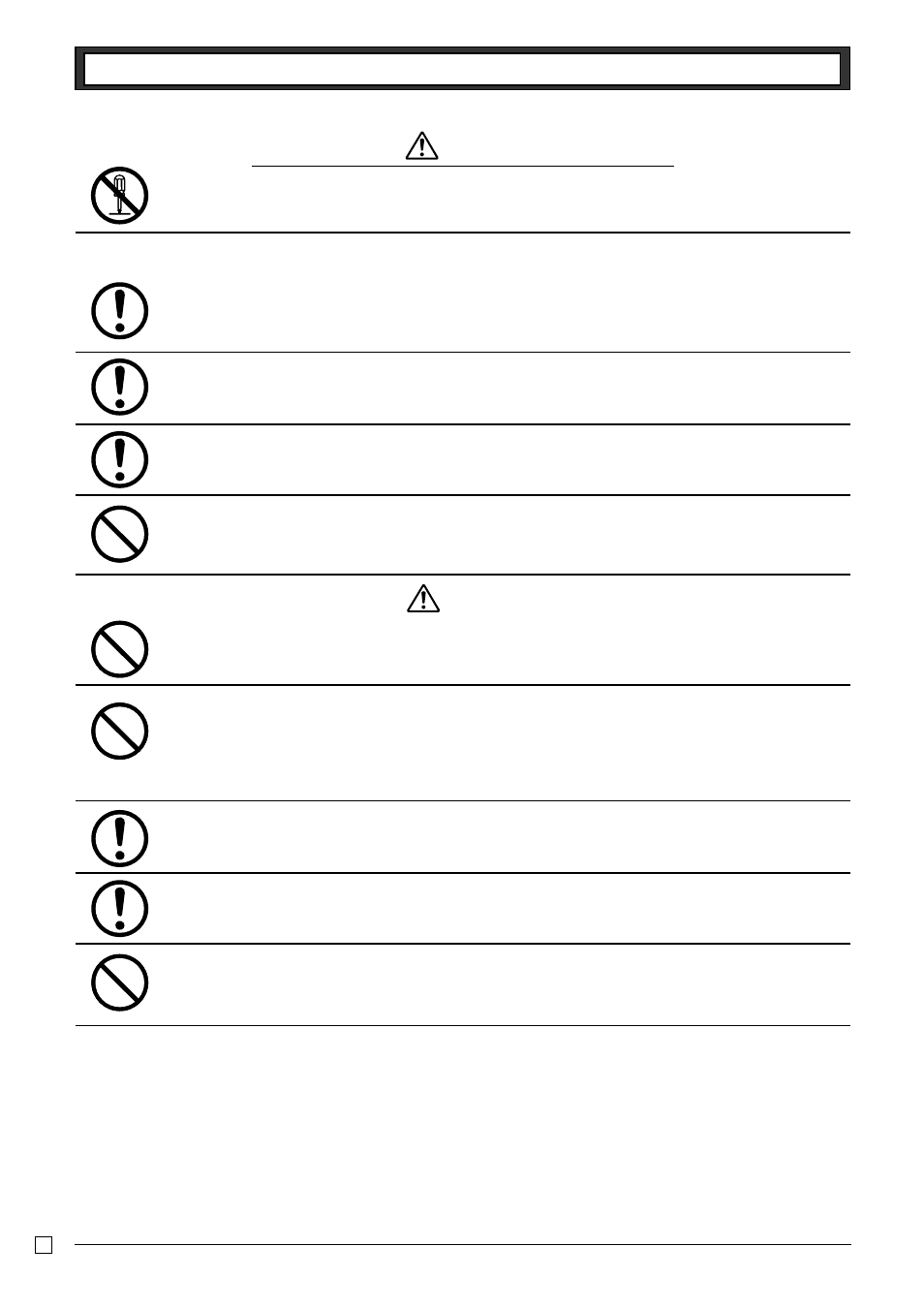 Warning, Caution | Casio 130CR User Manual | Page 4 / 40