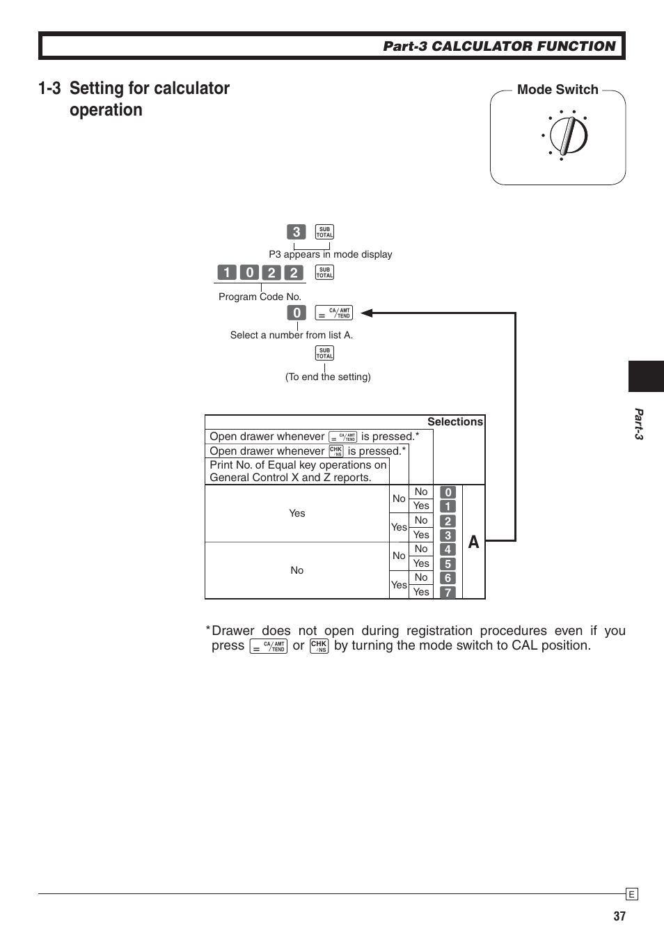 3 setting for calculator operation | Casio 140CR User Manual | Page 37 / 40