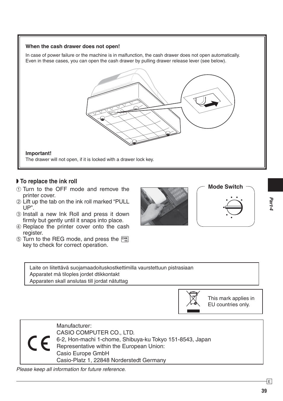 Casio 140CR User Manual | Page 39 / 40