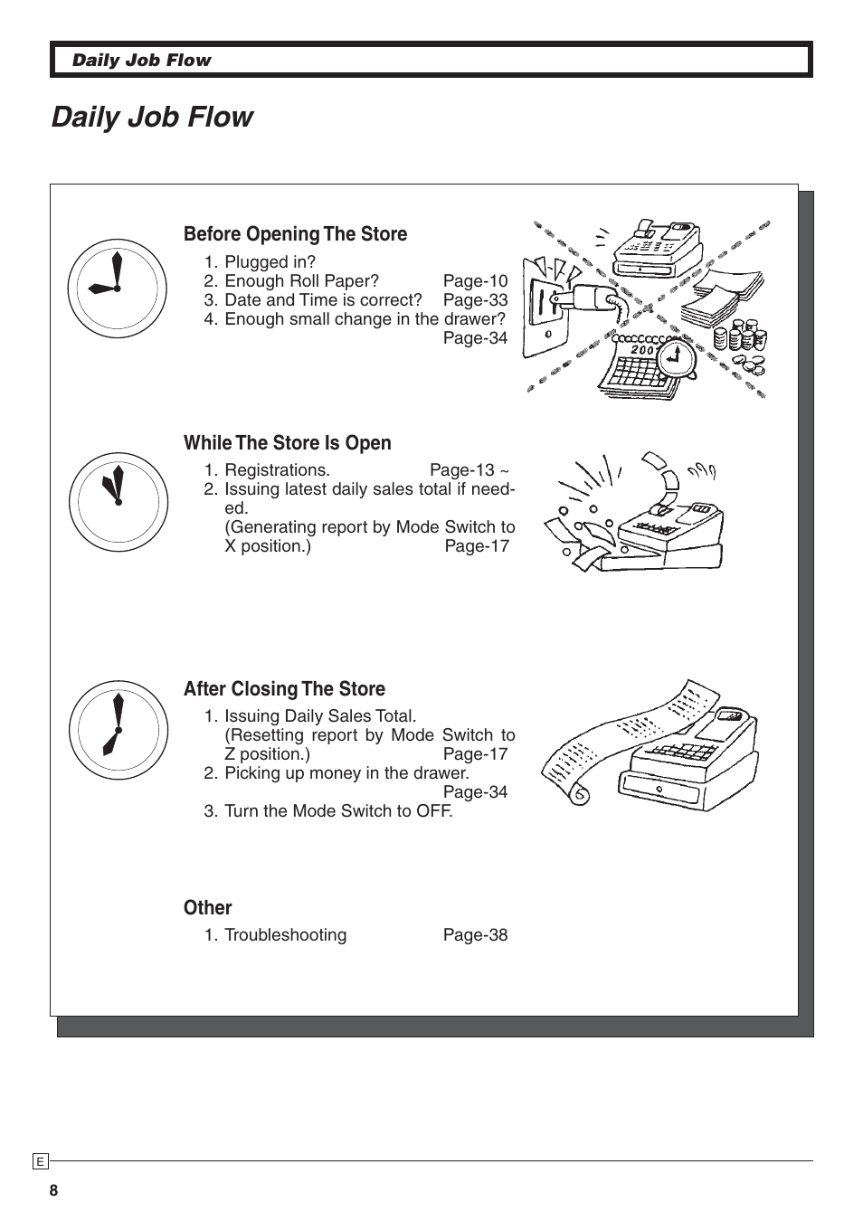 Daily job flow | Casio 140CR User Manual | Page 8 / 40