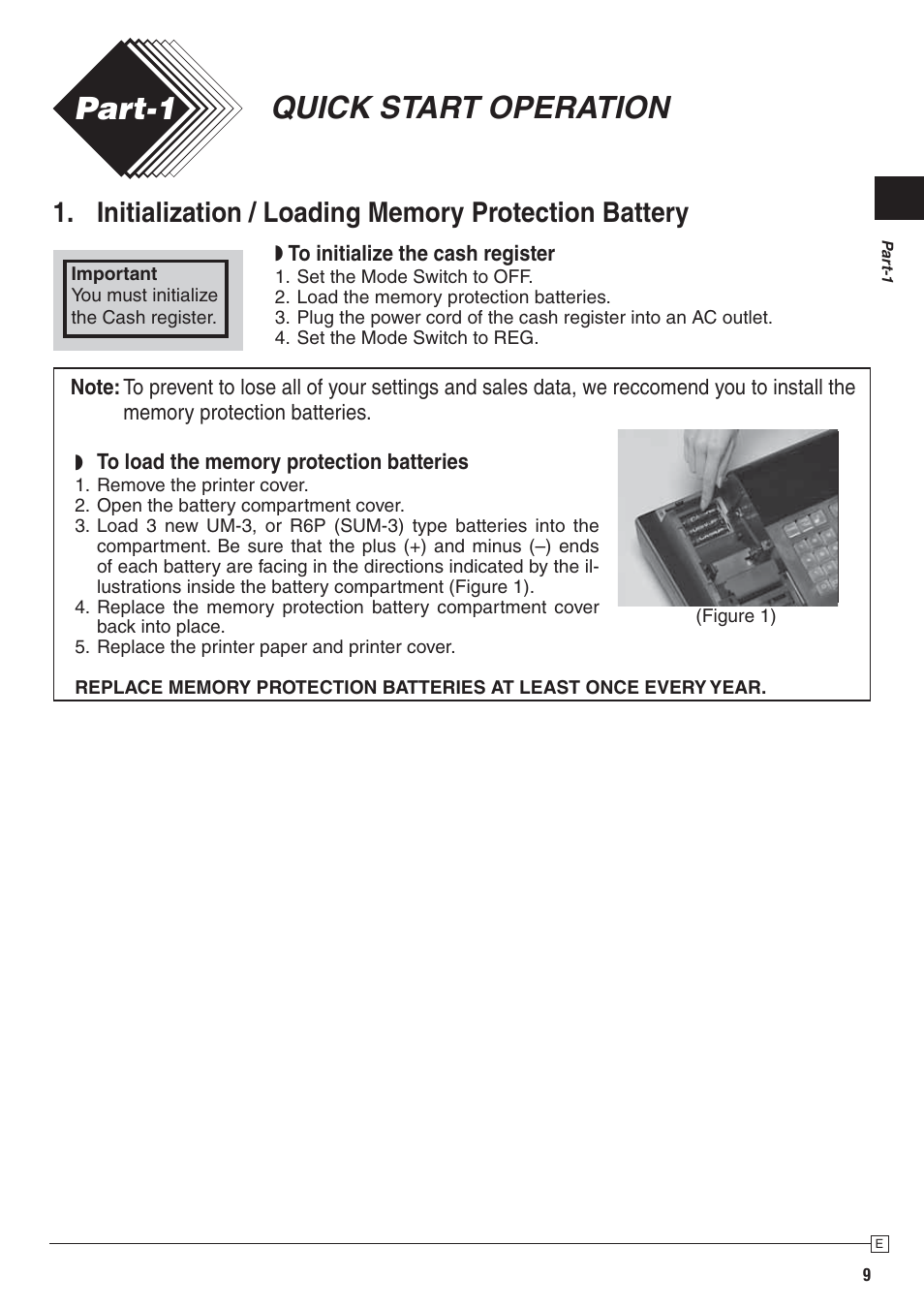 Quick start operation part-1 | Casio 140CR User Manual | Page 9 / 40