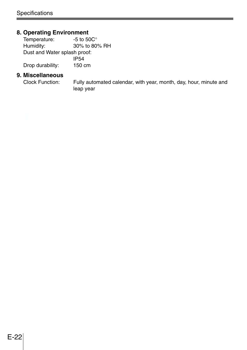 E-22 | Casio DT-300M60E User Manual | Page 20 / 27