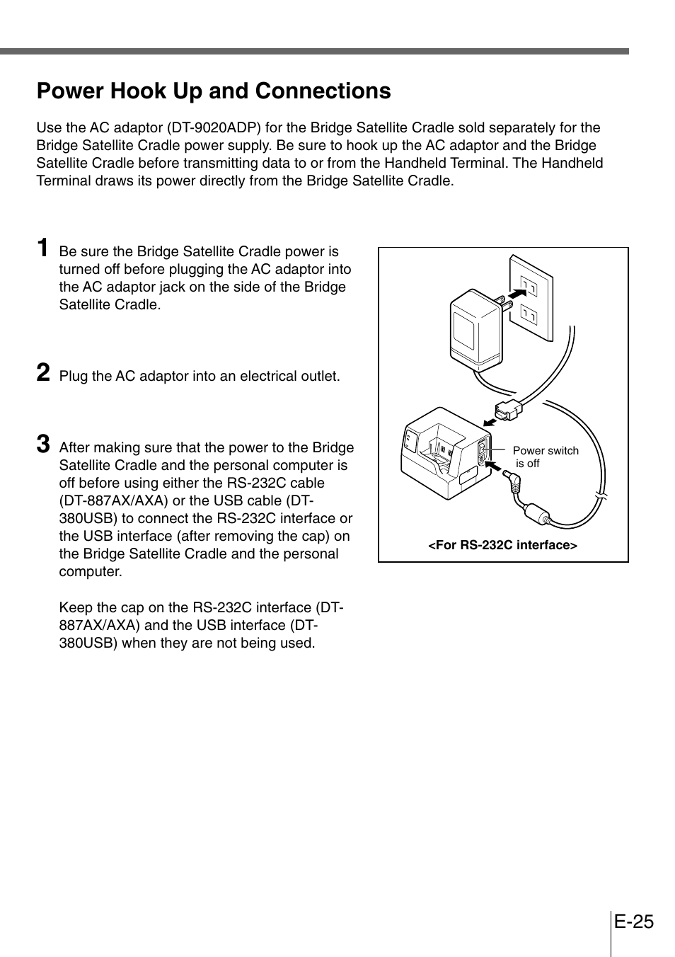 Power hook up and connections | Casio DT-300M60E User Manual | Page 23 / 27